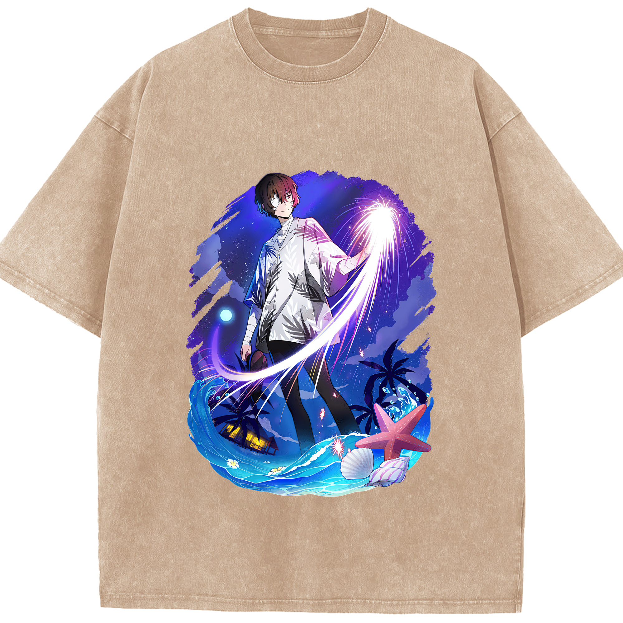 （画像用） 文豪ストレイドッグス Bungo Stray Dogs 綿100% ヴィンテージ風 半袖Tシャツ（フロントプリント）