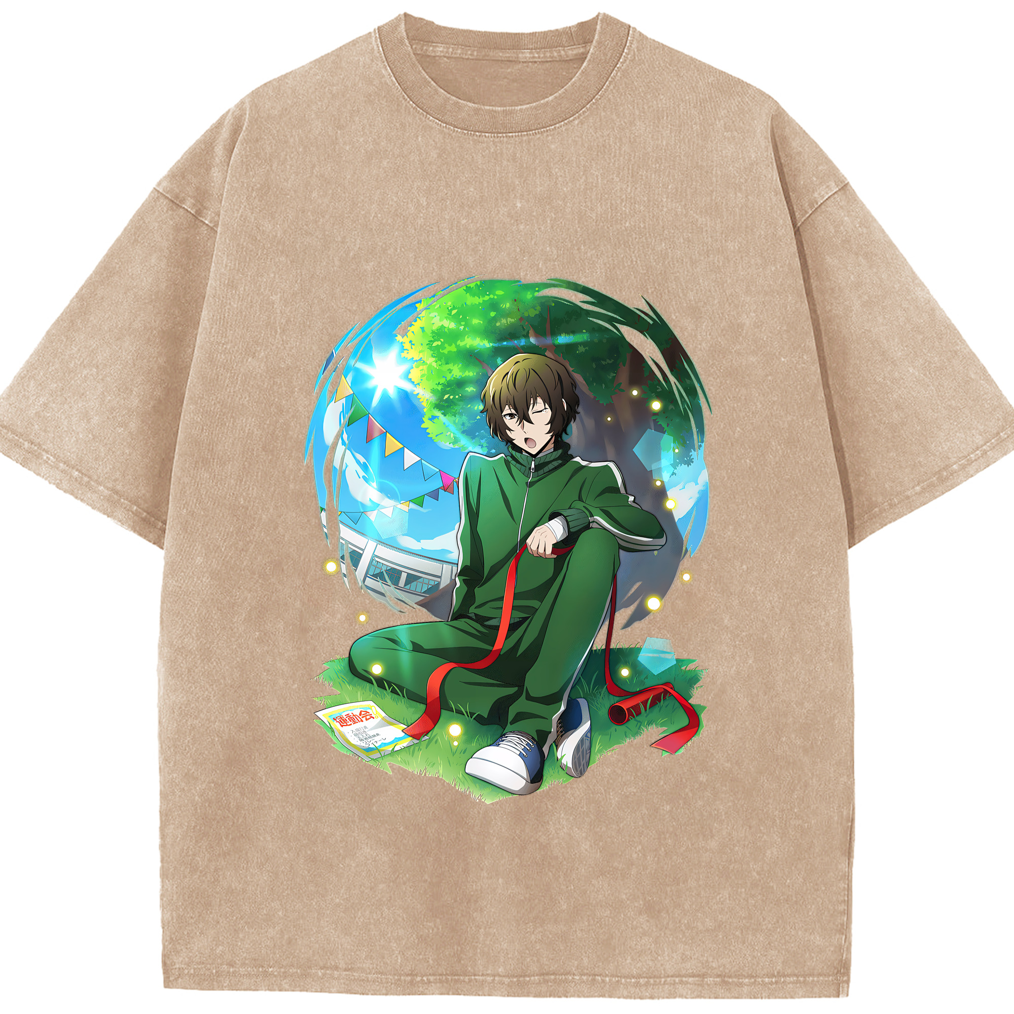 （画像用） 文豪ストレイドッグス Bungo Stray Dogs 綿100% ヴィンテージ風 半袖Tシャツ（フロントプリント）