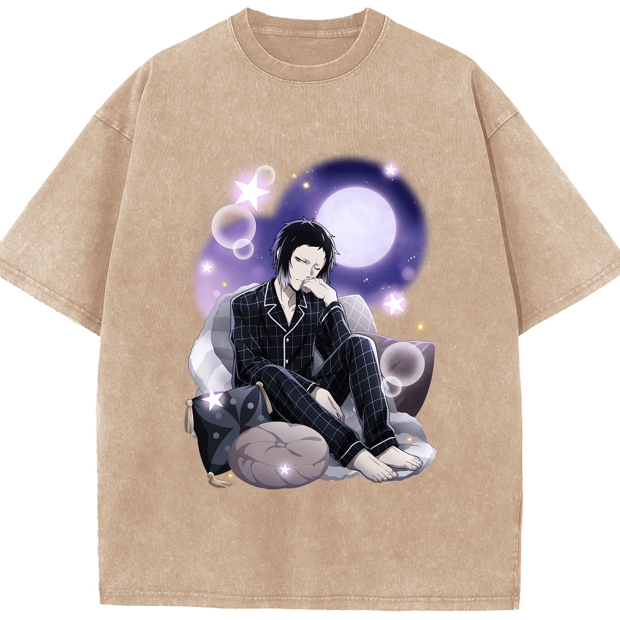 （画像用） 文豪ストレイドッグス Bungo Stray Dogs 綿100% ヴィンテージ風 半袖Tシャツ（フロントプリント）