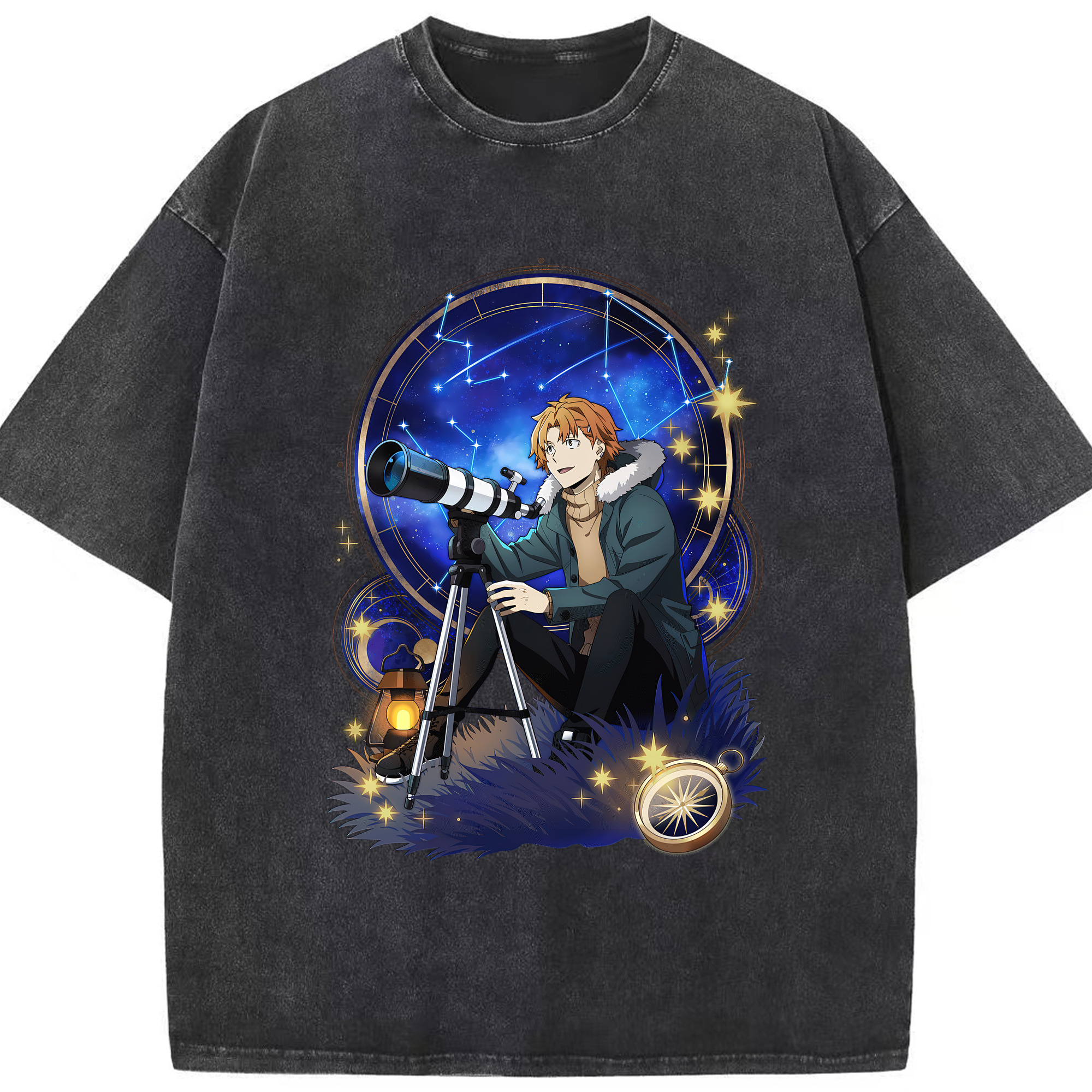 （画像用） 文豪ストレイドッグス Bungo Stray Dogs 綿100% ヴィンテージ風 半袖Tシャツ（フロントプリント）