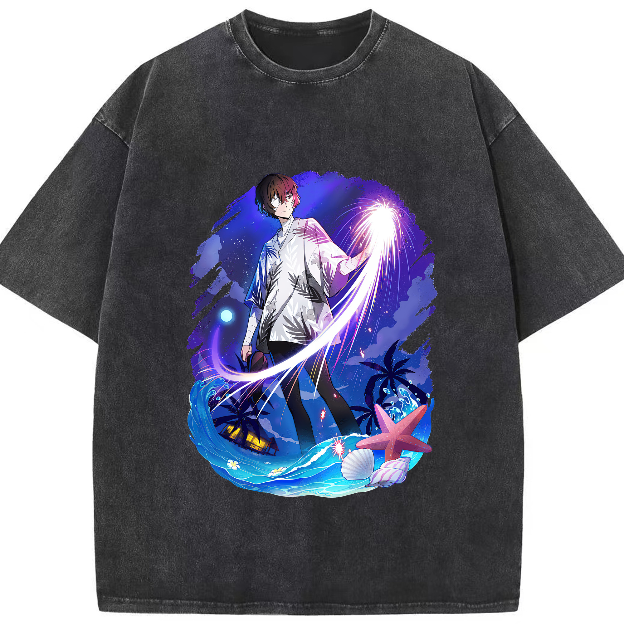 （画像用） 文豪ストレイドッグス Bungo Stray Dogs 綿100% ヴィンテージ風 半袖Tシャツ（フロントプリント）