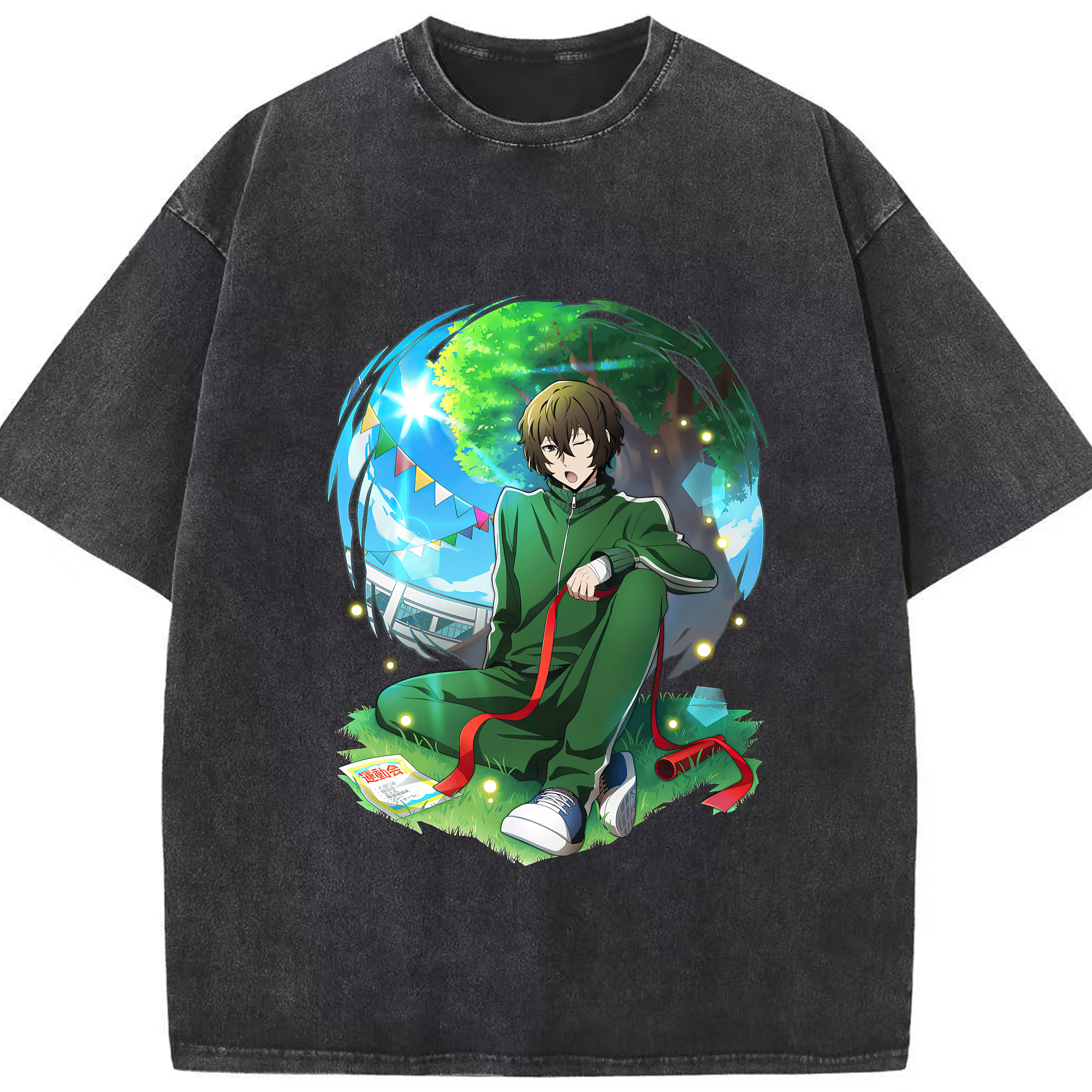 （画像用） 文豪ストレイドッグス Bungo Stray Dogs 綿100% ヴィンテージ風 半袖Tシャツ（フロントプリント）