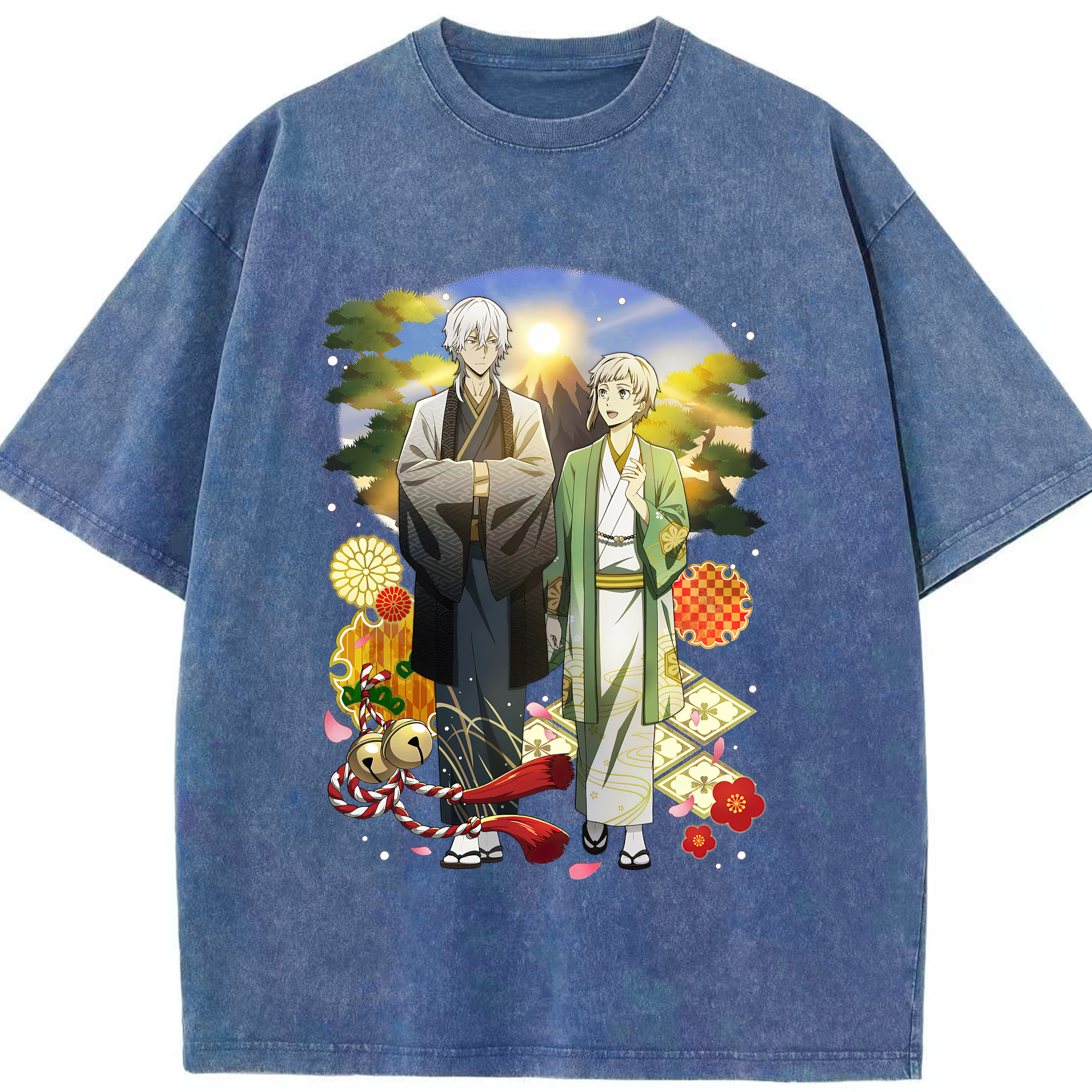 （画像用） 文豪ストレイドッグス Bungo Stray Dogs 綿100% ヴィンテージ風 半袖Tシャツ（フロントプリント）