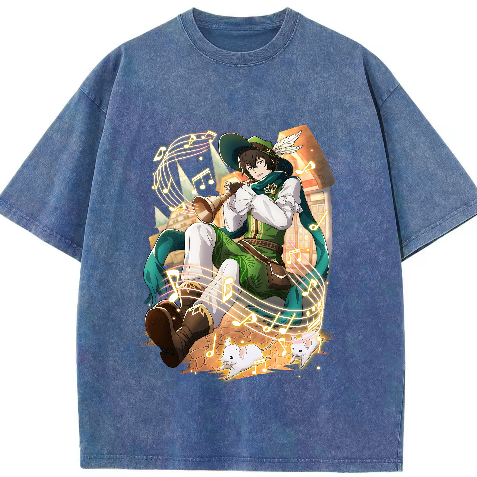 （画像用） 文豪ストレイドッグス Bungo Stray Dogs 綿100% ヴィンテージ風 半袖Tシャツ（フロントプリント）