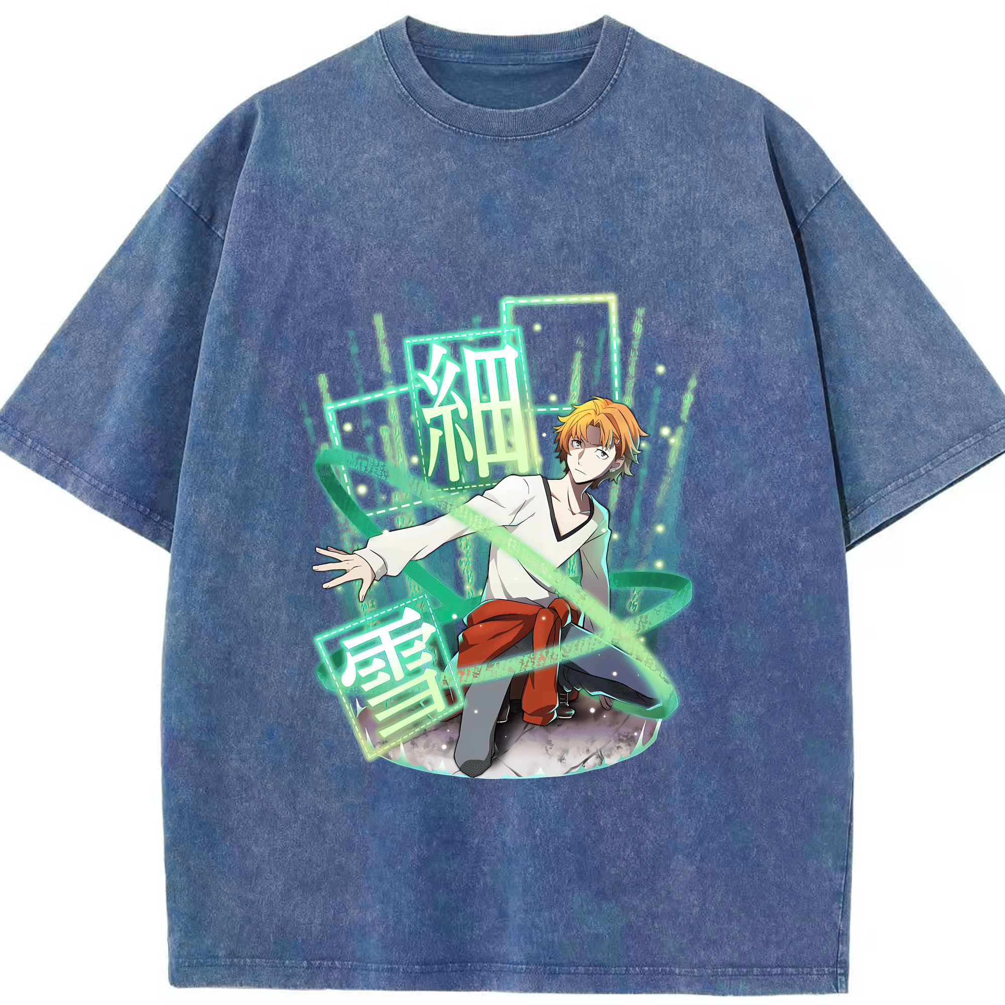 （画像用） 文豪ストレイドッグス Bungo Stray Dogs 綿100% ヴィンテージ風 半袖Tシャツ（フロントプリント）