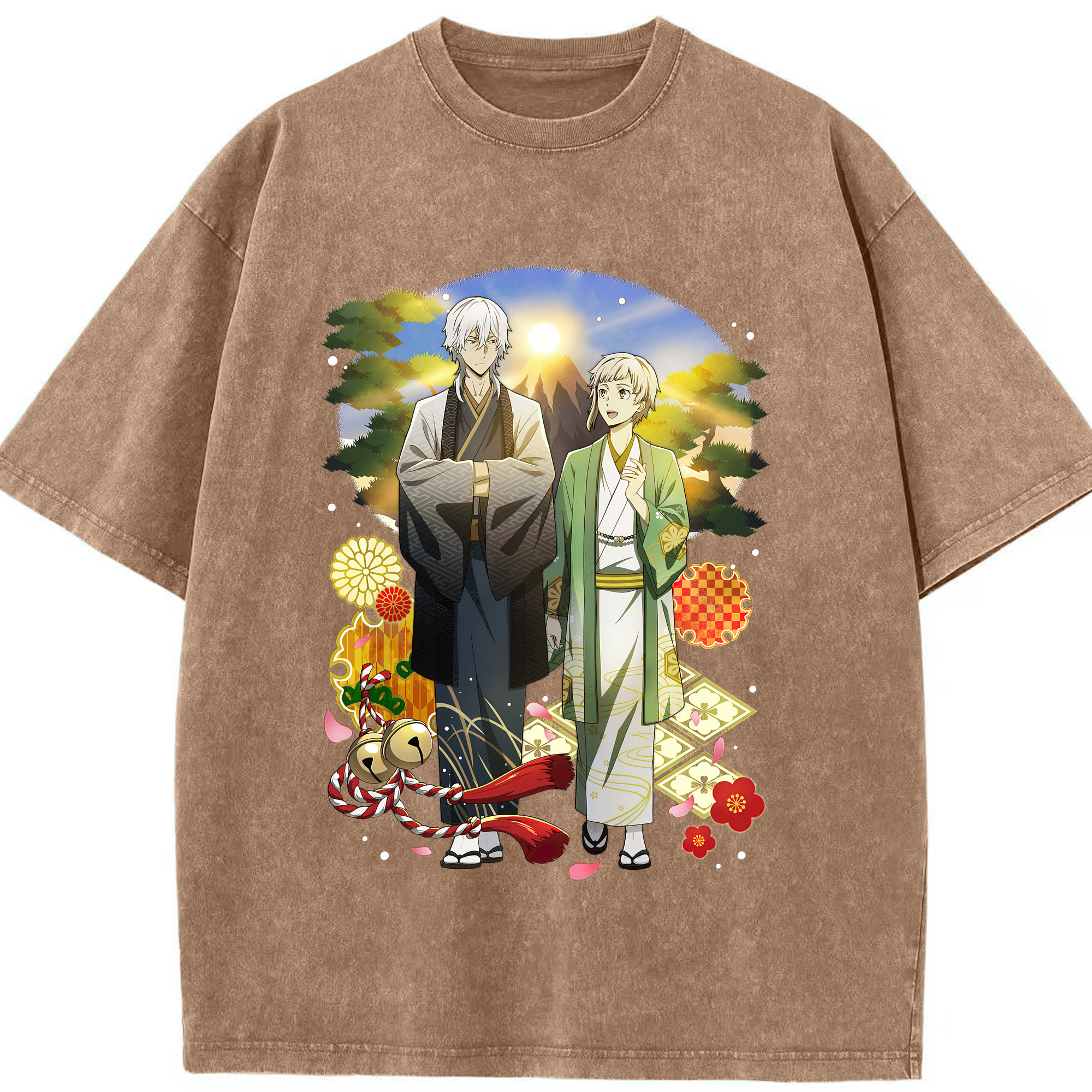 （画像用） 文豪ストレイドッグス Bungo Stray Dogs 綿100% ヴィンテージ風 半袖Tシャツ（フロントプリント）