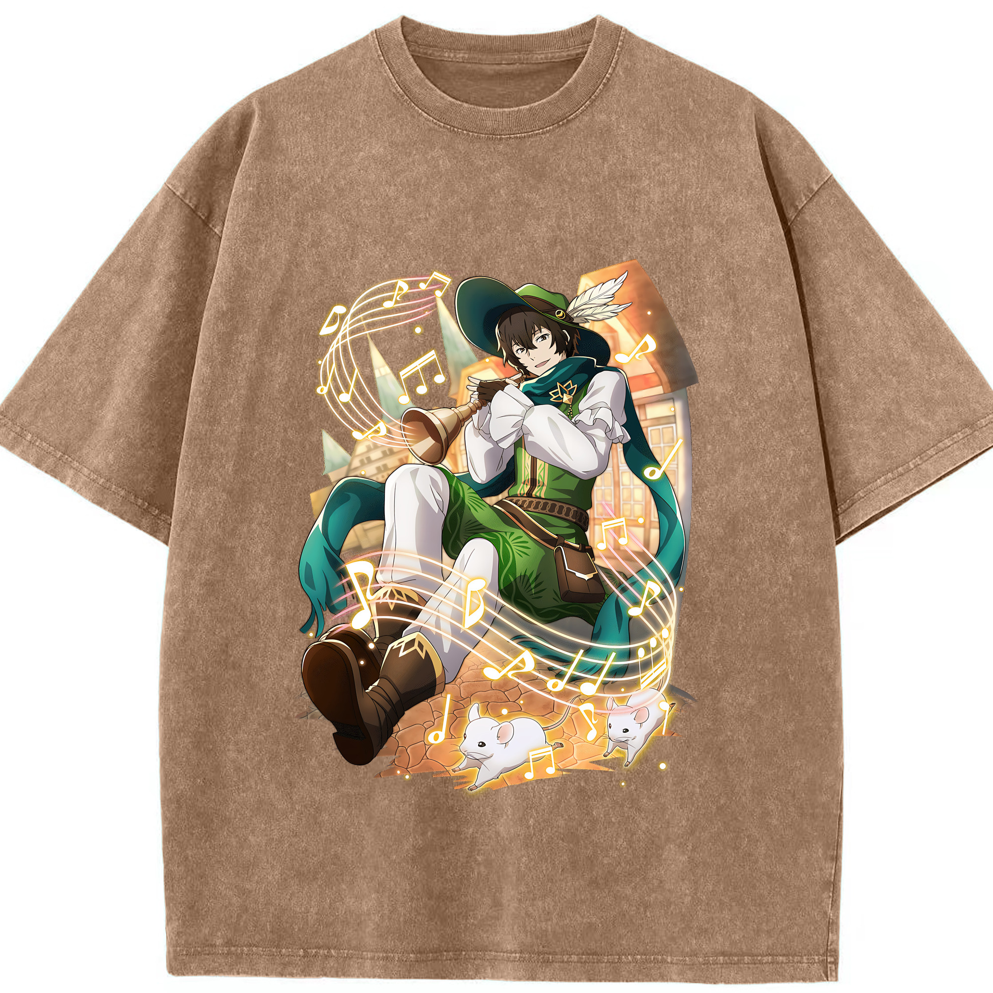 （画像用） 文豪ストレイドッグス Bungo Stray Dogs 綿100% ヴィンテージ風 半袖Tシャツ（フロントプリント）