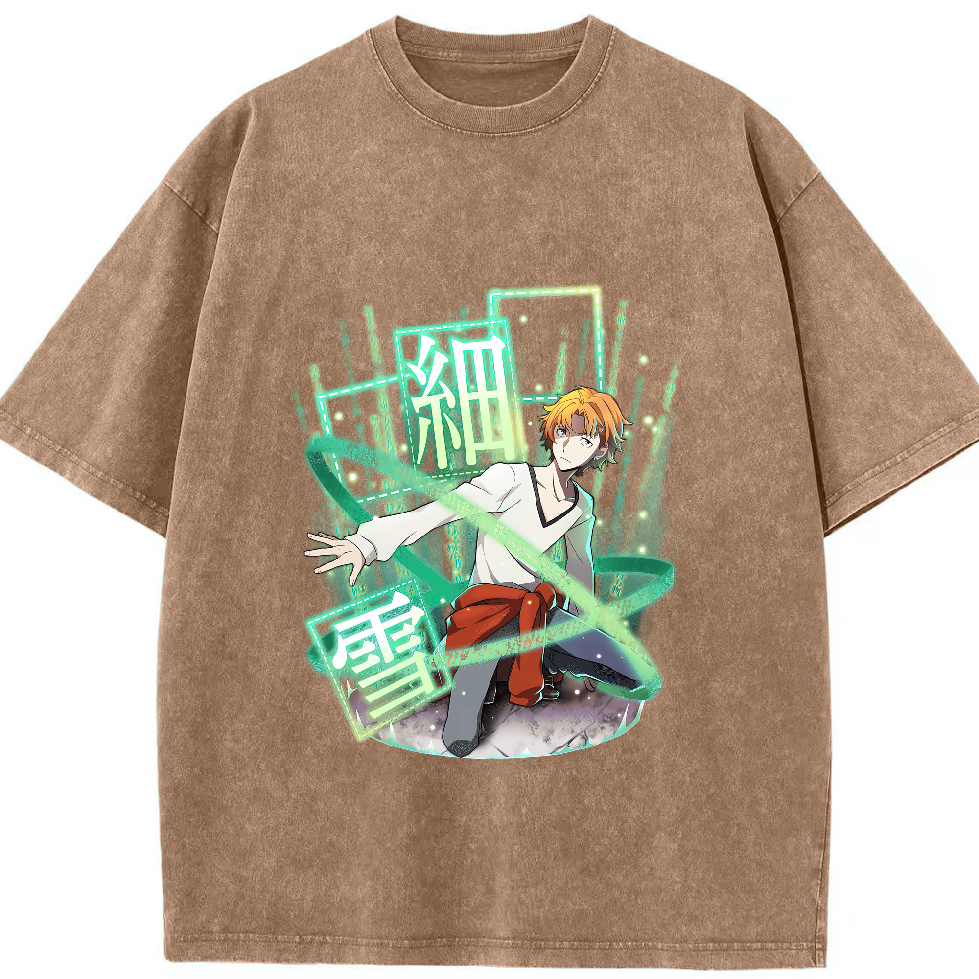 （画像用） 文豪ストレイドッグス Bungo Stray Dogs 綿100% ヴィンテージ風 半袖Tシャツ（フロントプリント）