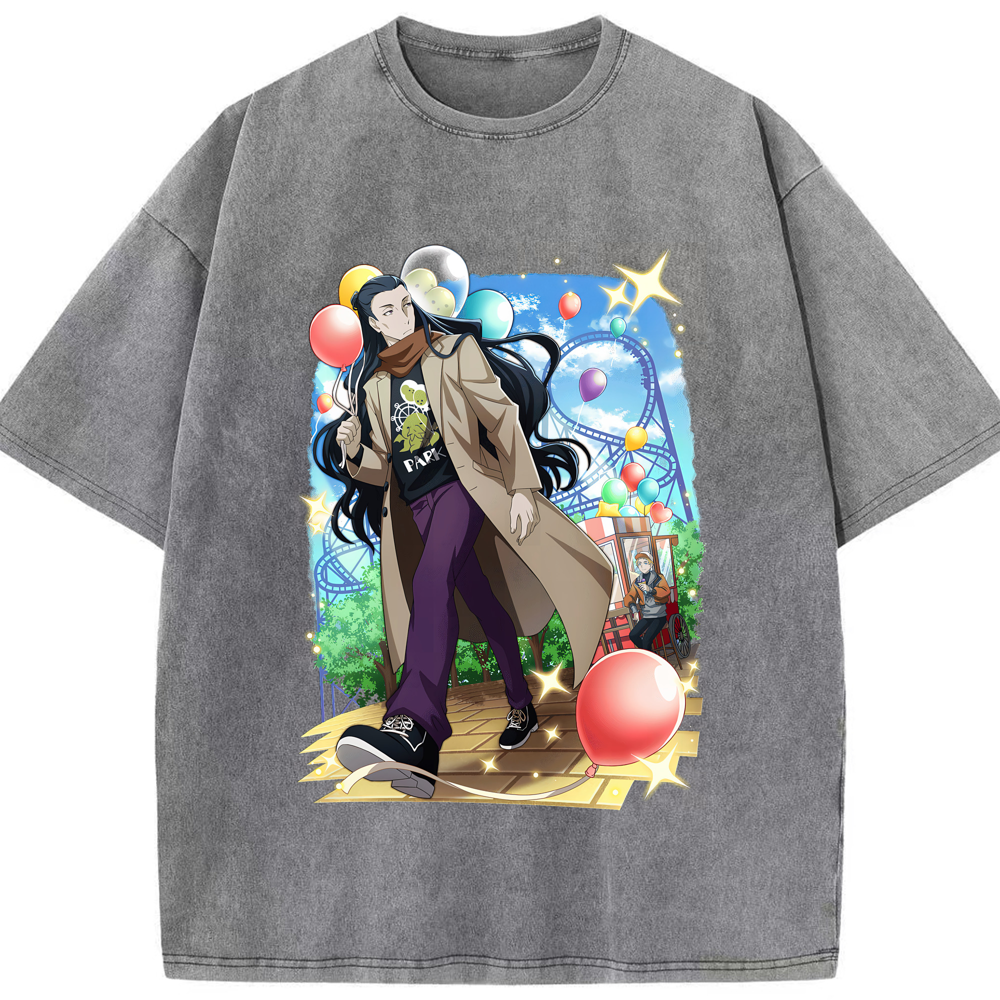 （画像用） 文豪ストレイドッグス Bungo Stray Dogs 綿100% ヴィンテージ風 半袖Tシャツ（フロントプリント）
