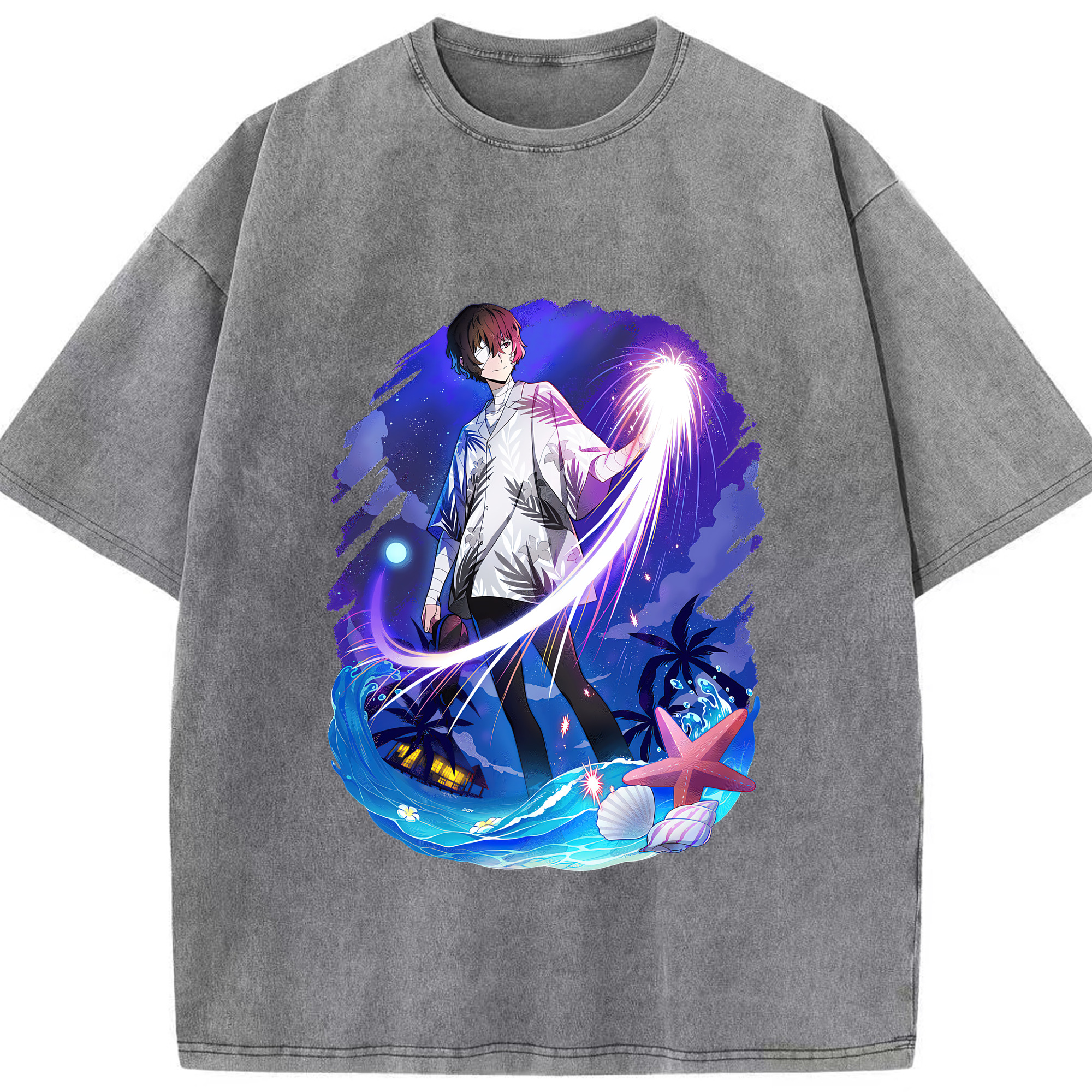 （画像用） 文豪ストレイドッグス Bungo Stray Dogs 綿100% ヴィンテージ風 半袖Tシャツ（フロントプリント）
