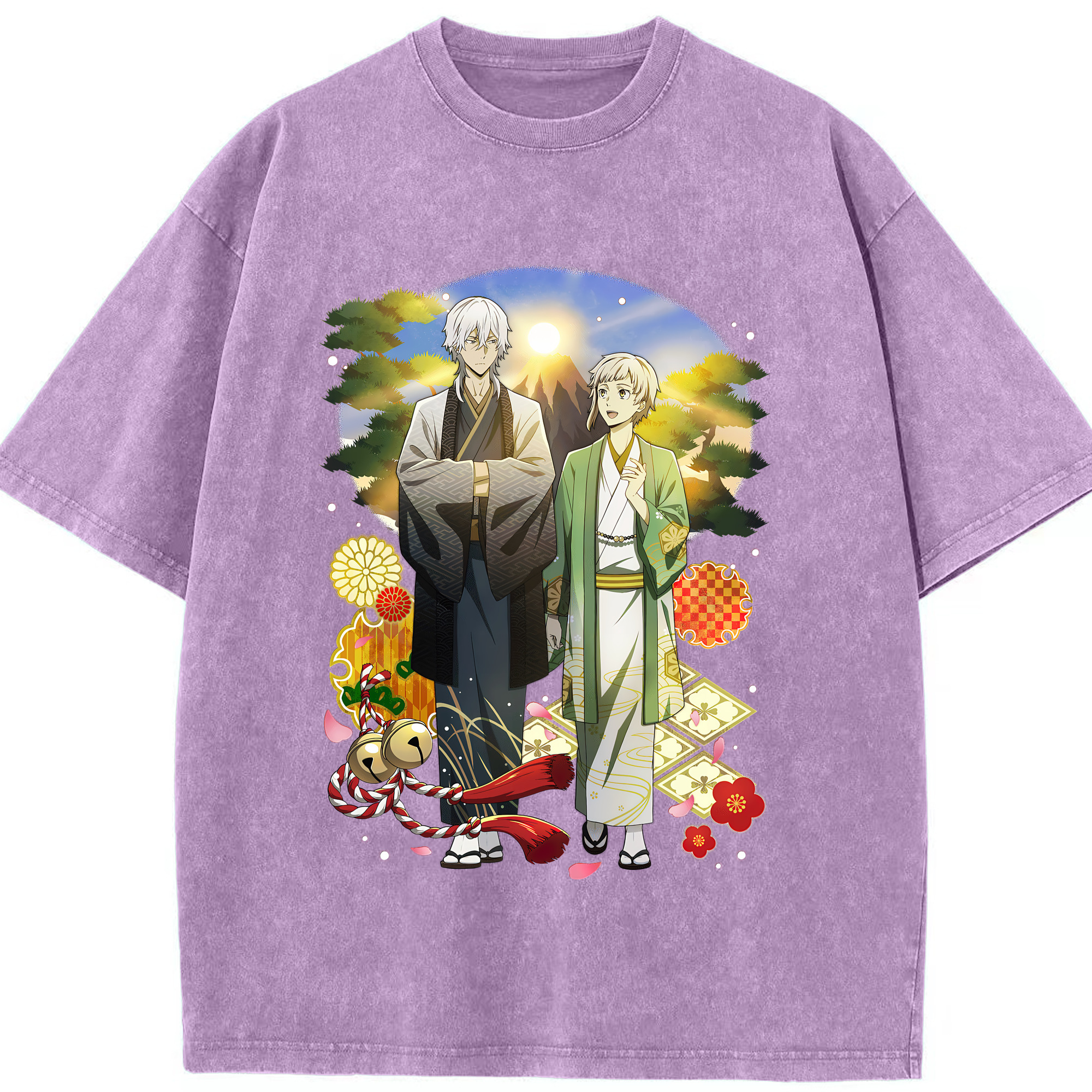 （画像用） 文豪ストレイドッグス Bungo Stray Dogs 綿100% ヴィンテージ風 半袖Tシャツ（フロントプリント）