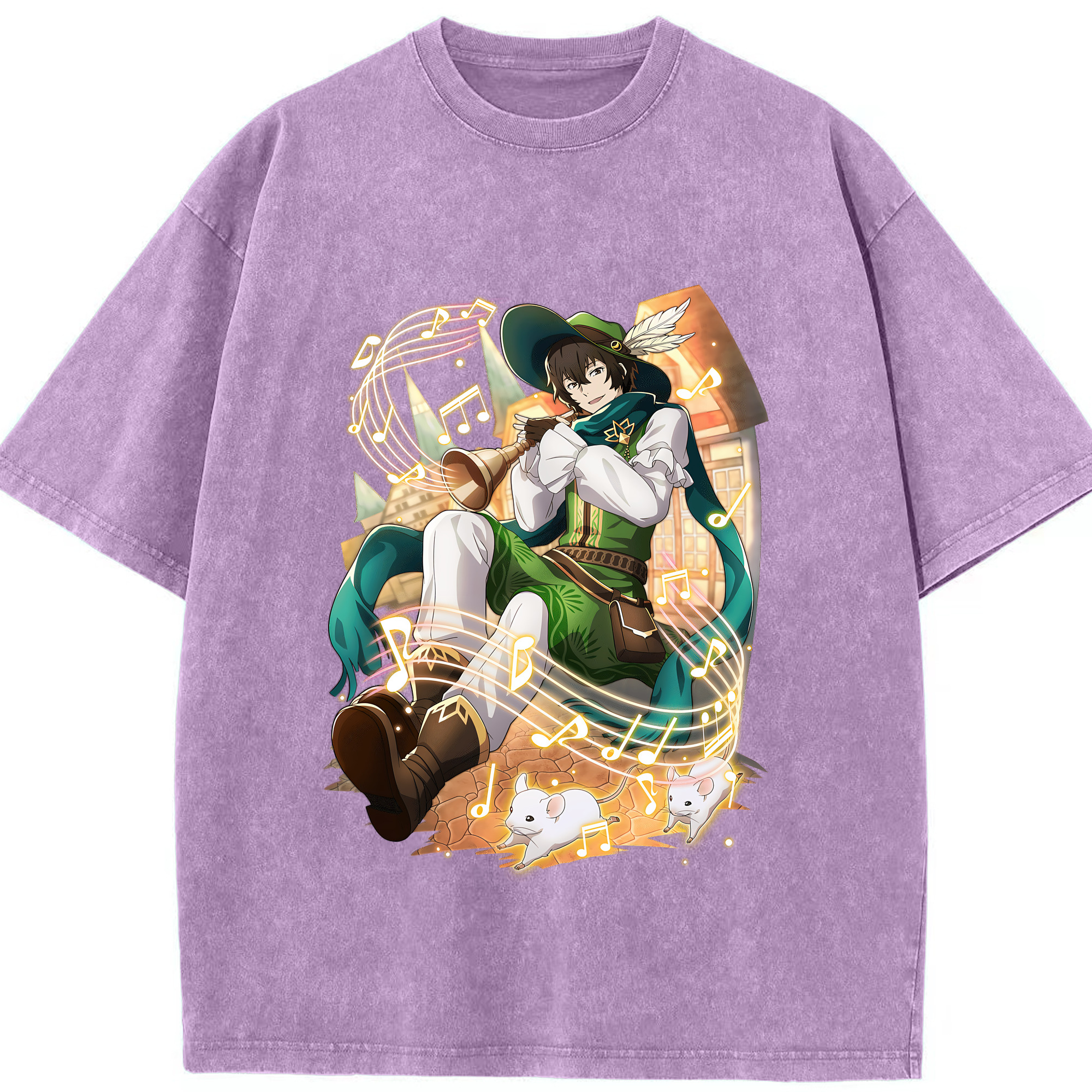 （画像用） 文豪ストレイドッグス Bungo Stray Dogs 綿100% ヴィンテージ風 半袖Tシャツ（フロントプリント）