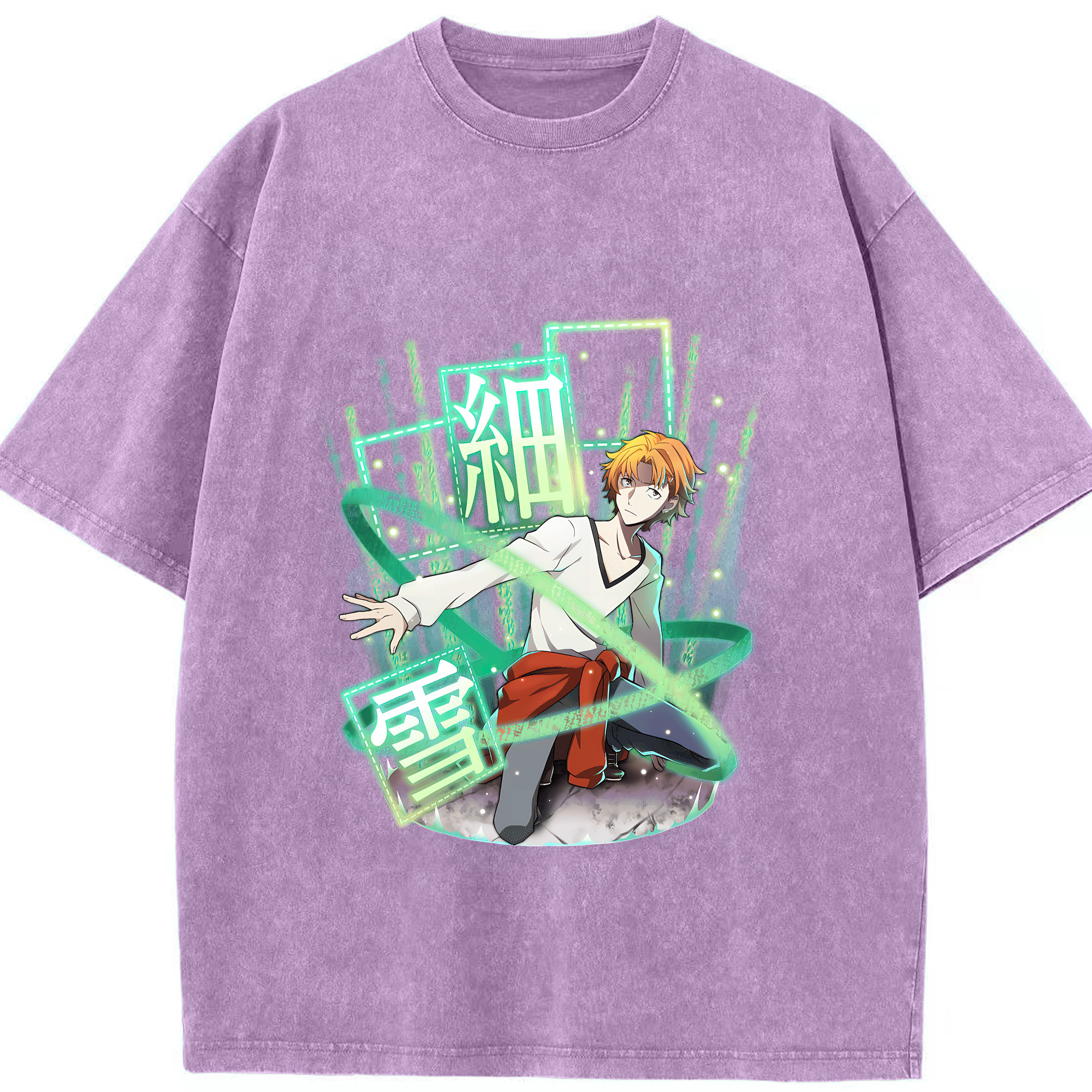（画像用） 文豪ストレイドッグス Bungo Stray Dogs 綿100% ヴィンテージ風 半袖Tシャツ（フロントプリント）