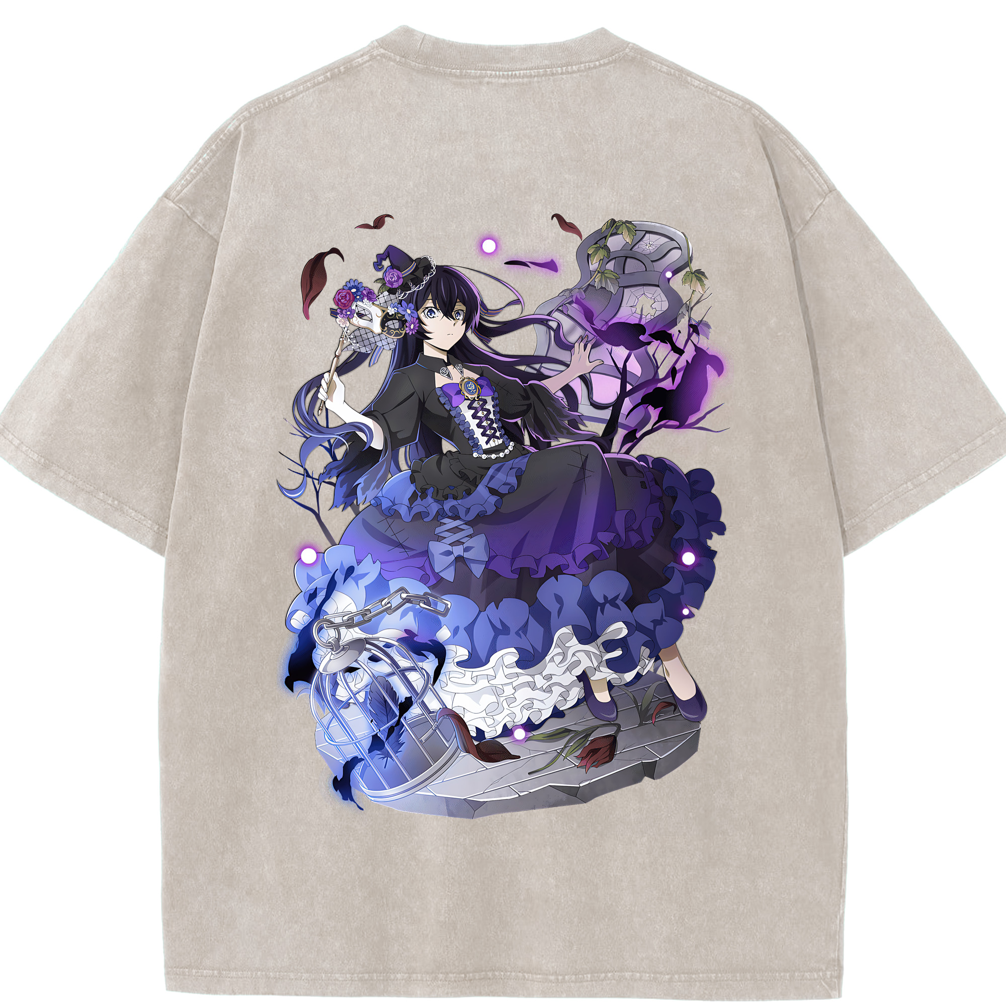 （画像用） 文豪ストレイドッグス Bungo Stray Dogs 綿100% ヴィンテージ風 半袖Tシャツ（背面プリント）