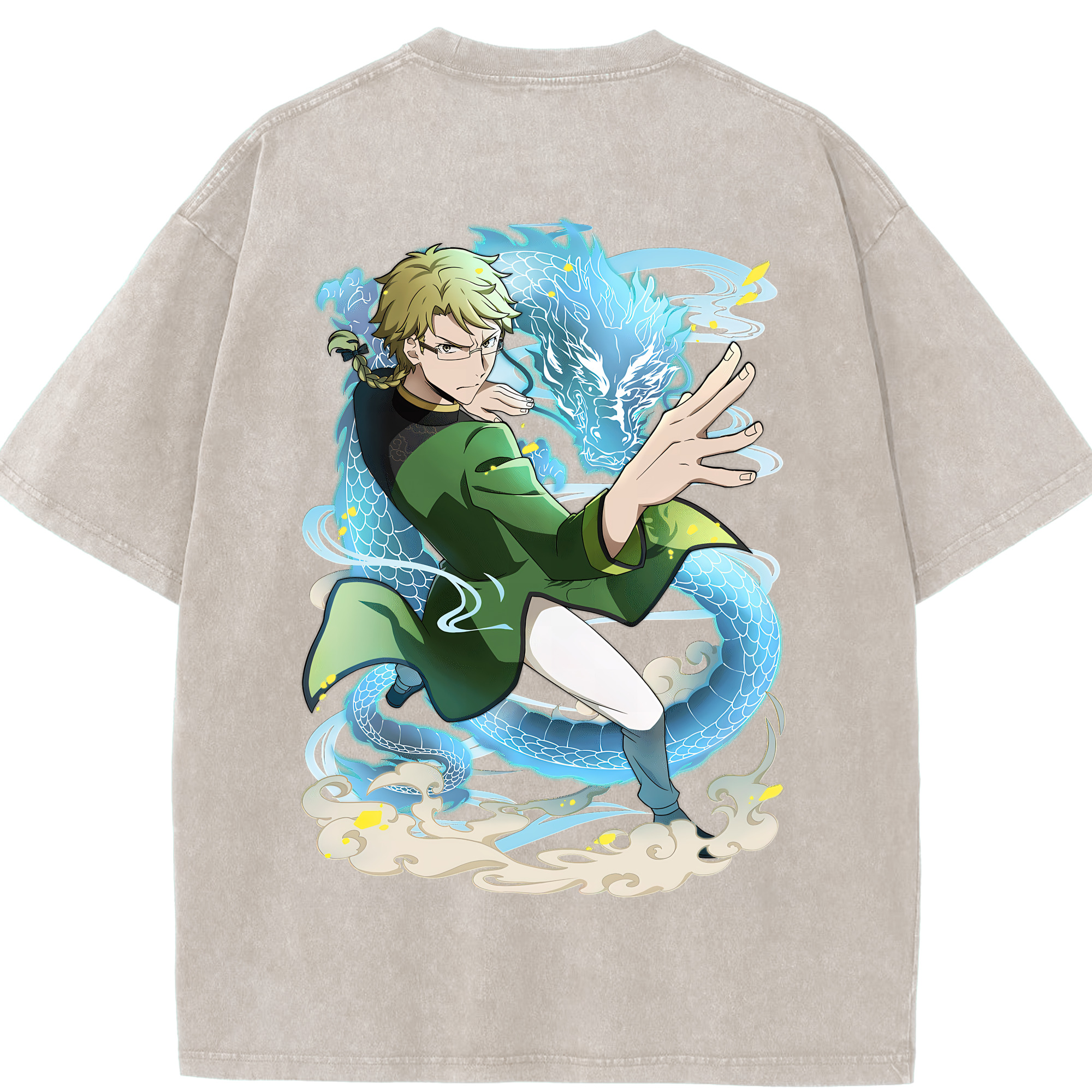 （画像用） 文豪ストレイドッグス Bungo Stray Dogs 綿100% ヴィンテージ風 半袖Tシャツ（背面プリント）