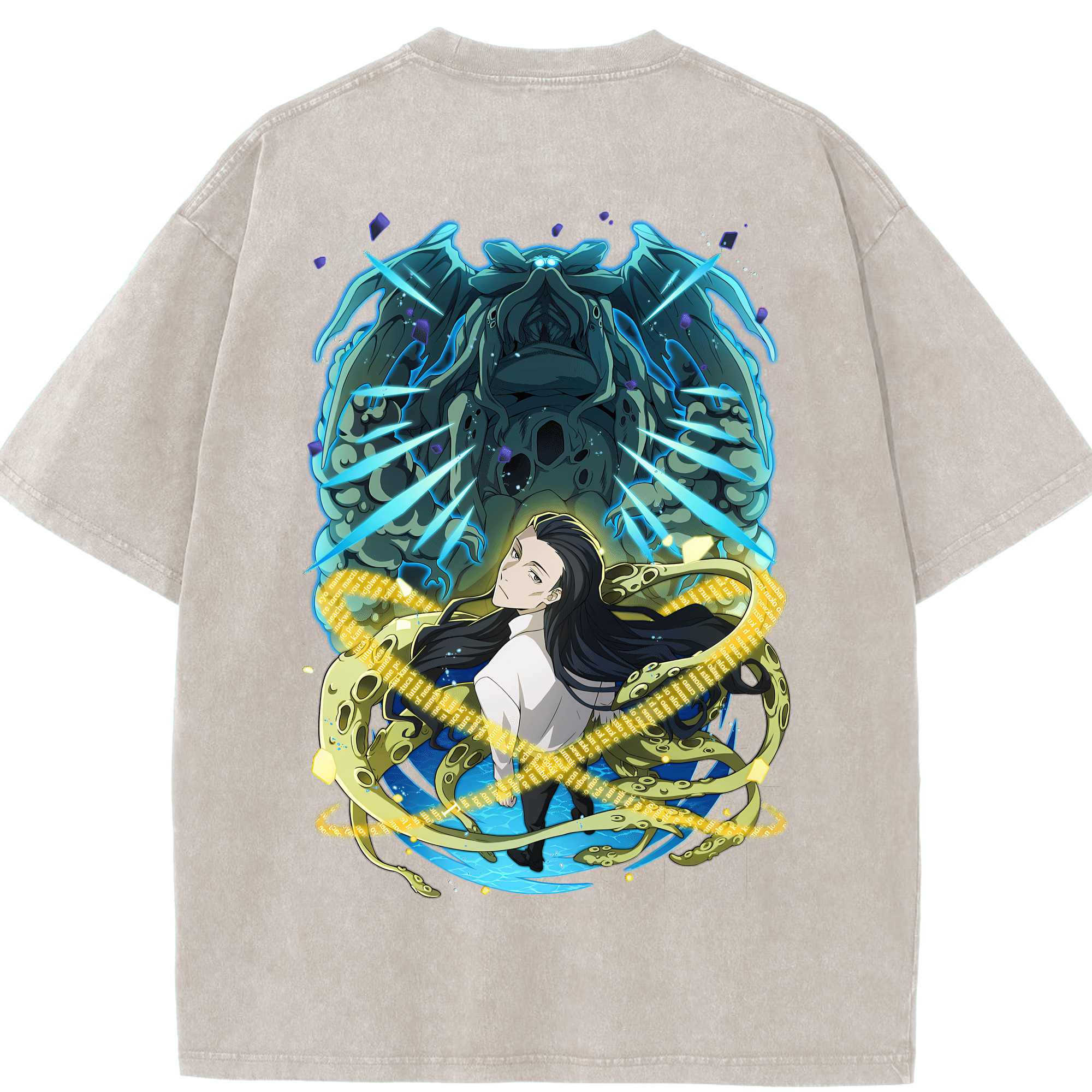 （画像用） 文豪ストレイドッグス Bungo Stray Dogs 綿100% ヴィンテージ風 半袖Tシャツ（背面プリント）