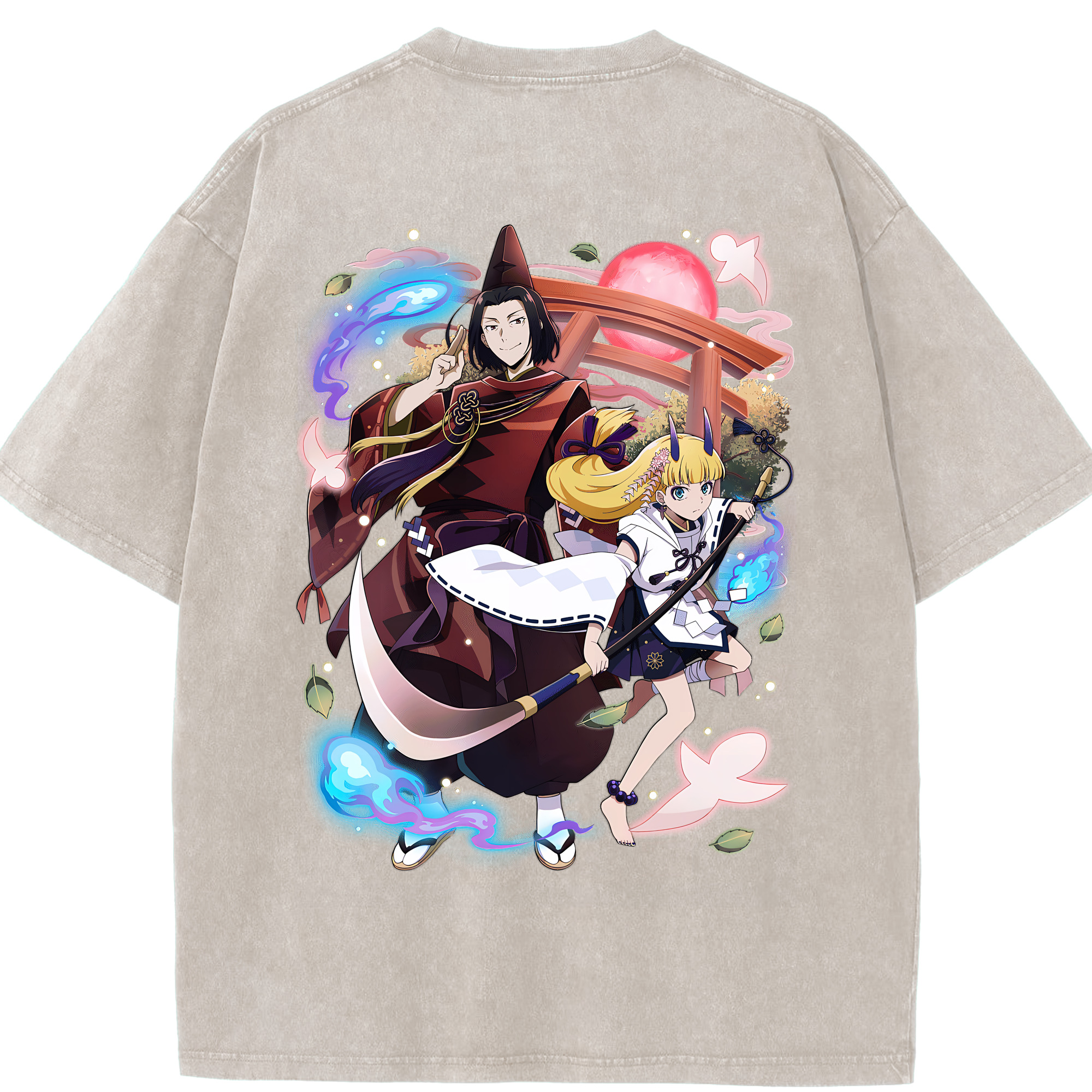 （画像用） 文豪ストレイドッグス Bungo Stray Dogs 綿100% ヴィンテージ風 半袖Tシャツ（背面プリント）