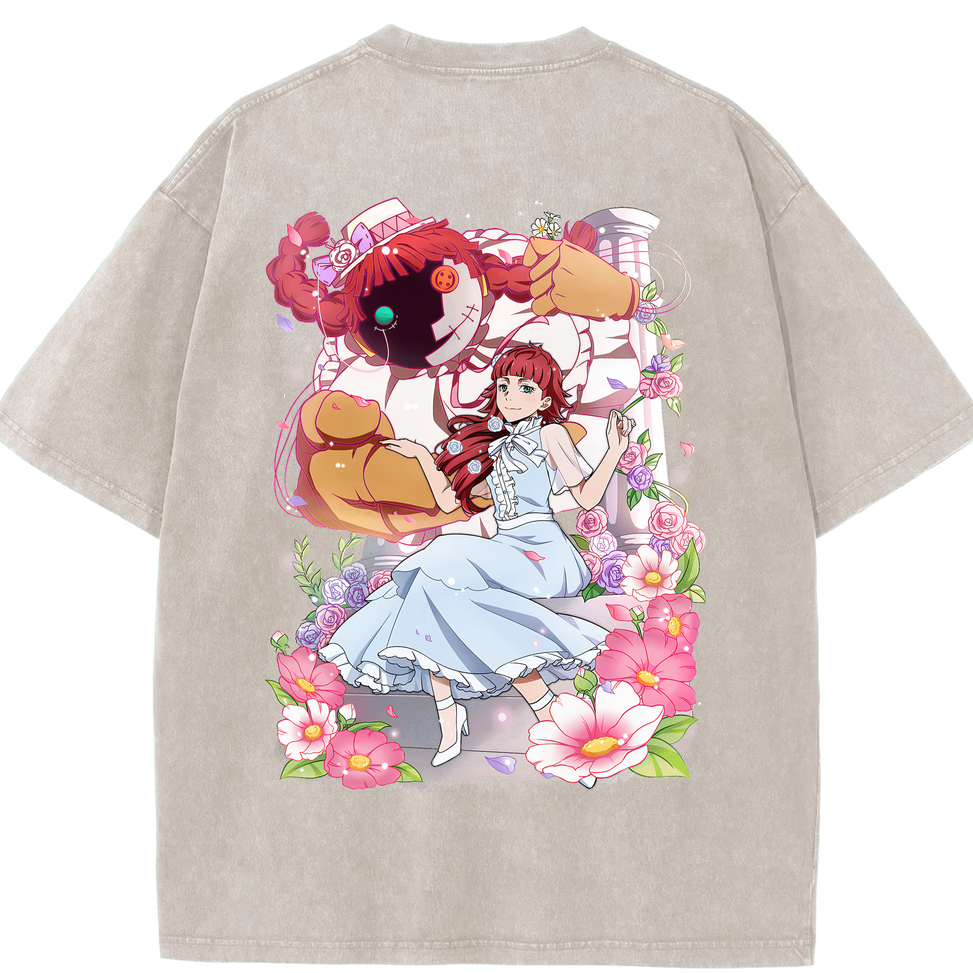 （画像用） 文豪ストレイドッグス Bungo Stray Dogs 綿100% ヴィンテージ風 半袖Tシャツ（背面プリント）