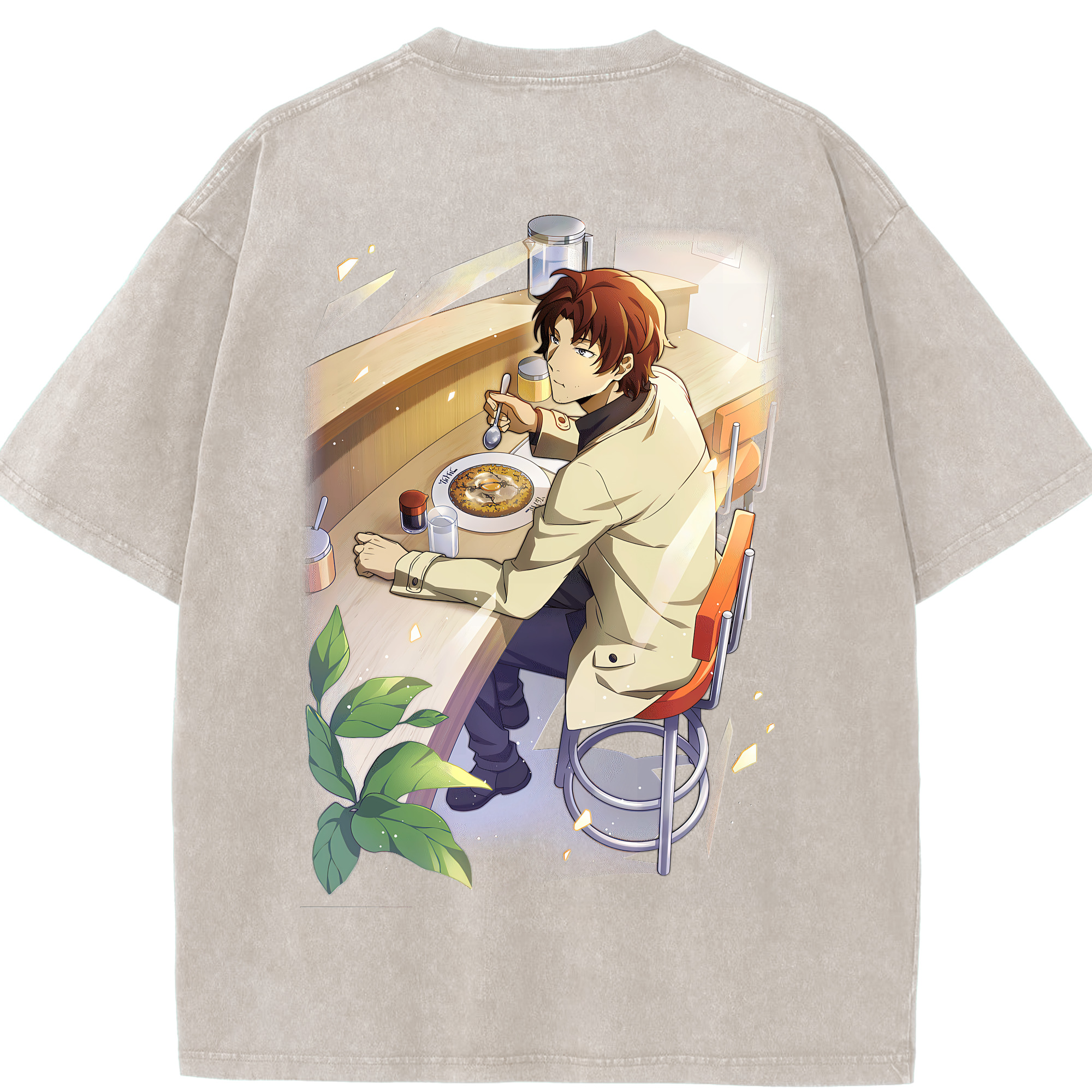 （画像用） 文豪ストレイドッグス Bungo Stray Dogs 綿100% ヴィンテージ風 半袖Tシャツ（背面プリント）