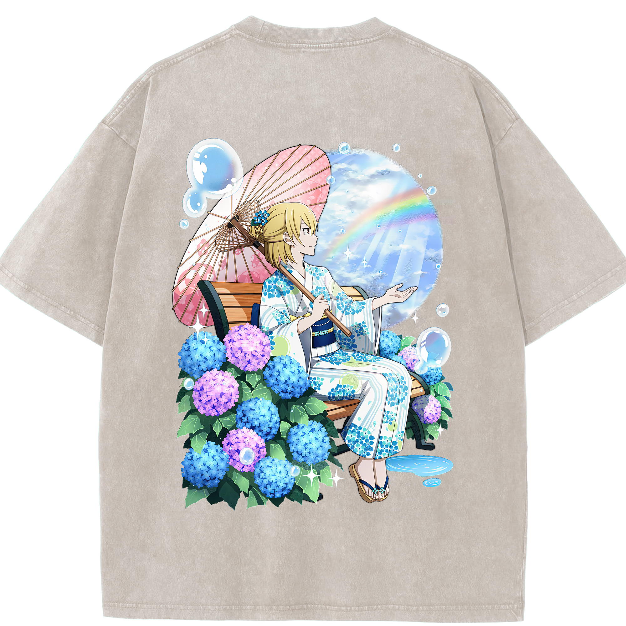 （画像用） 文豪ストレイドッグス Bungo Stray Dogs 綿100% ヴィンテージ風 半袖Tシャツ（背面プリント）
