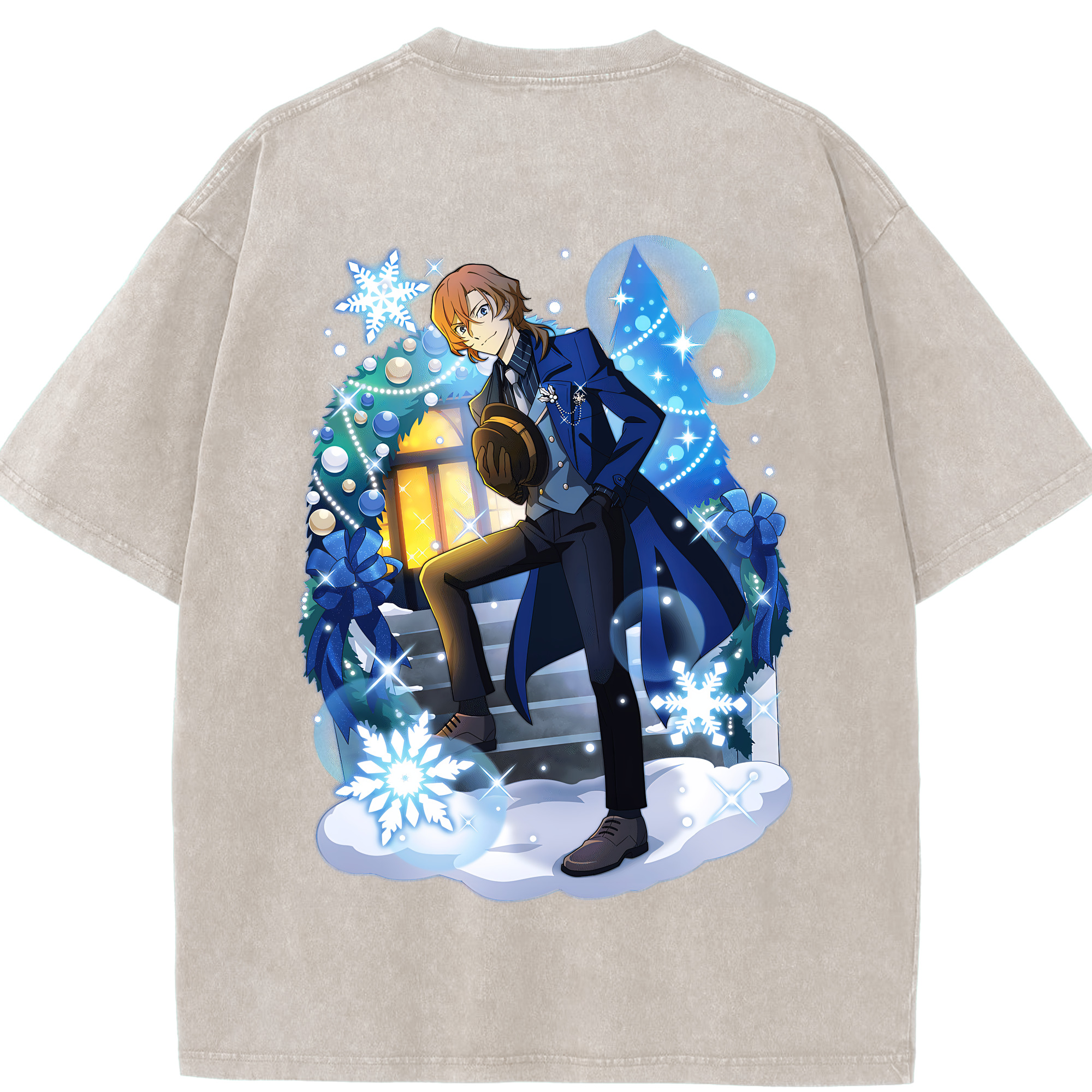 （画像用） 文豪ストレイドッグス Bungo Stray Dogs 綿100% ヴィンテージ風 半袖Tシャツ（背面プリント）