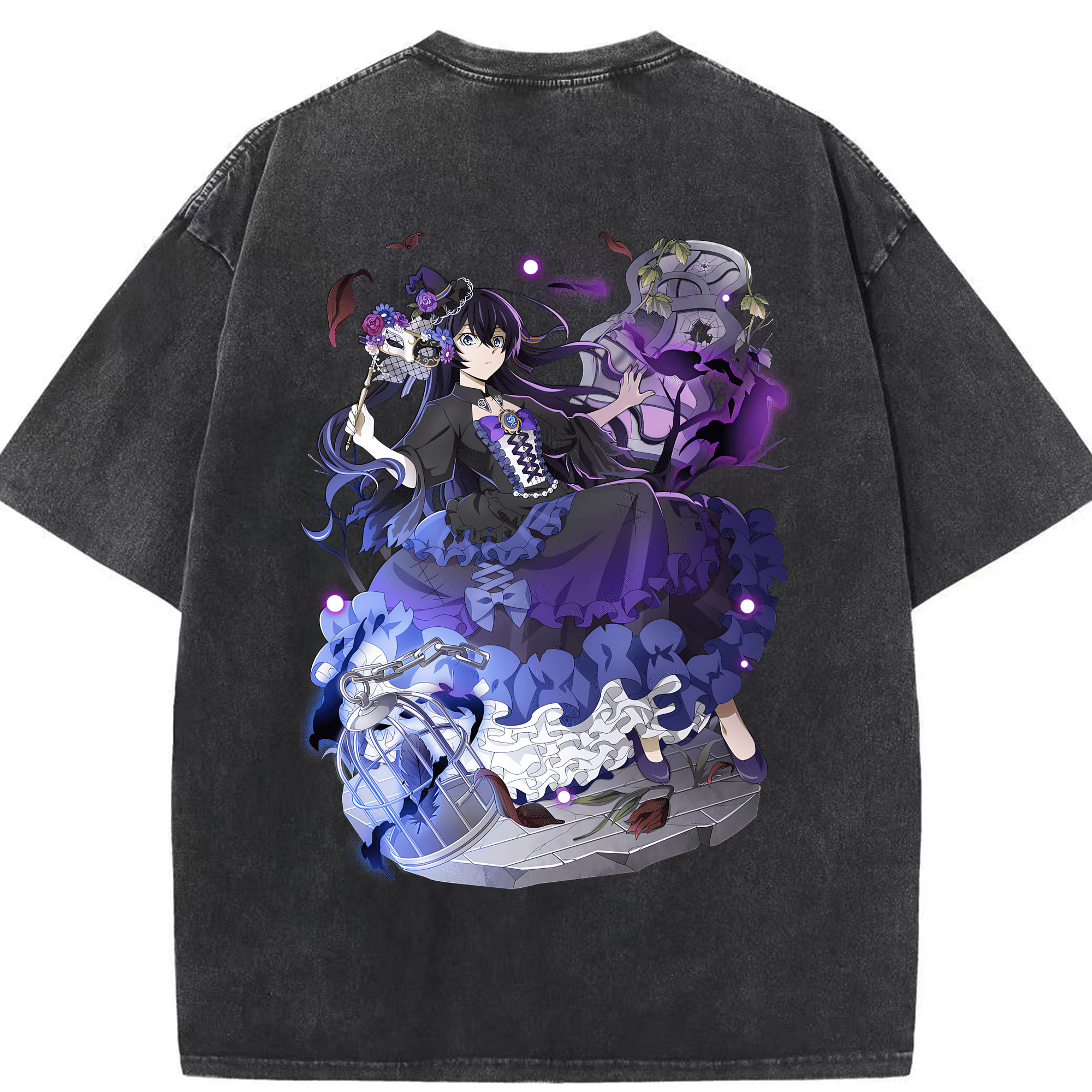（画像用） 文豪ストレイドッグス Bungo Stray Dogs 綿100% ヴィンテージ風 半袖Tシャツ（背面プリント）