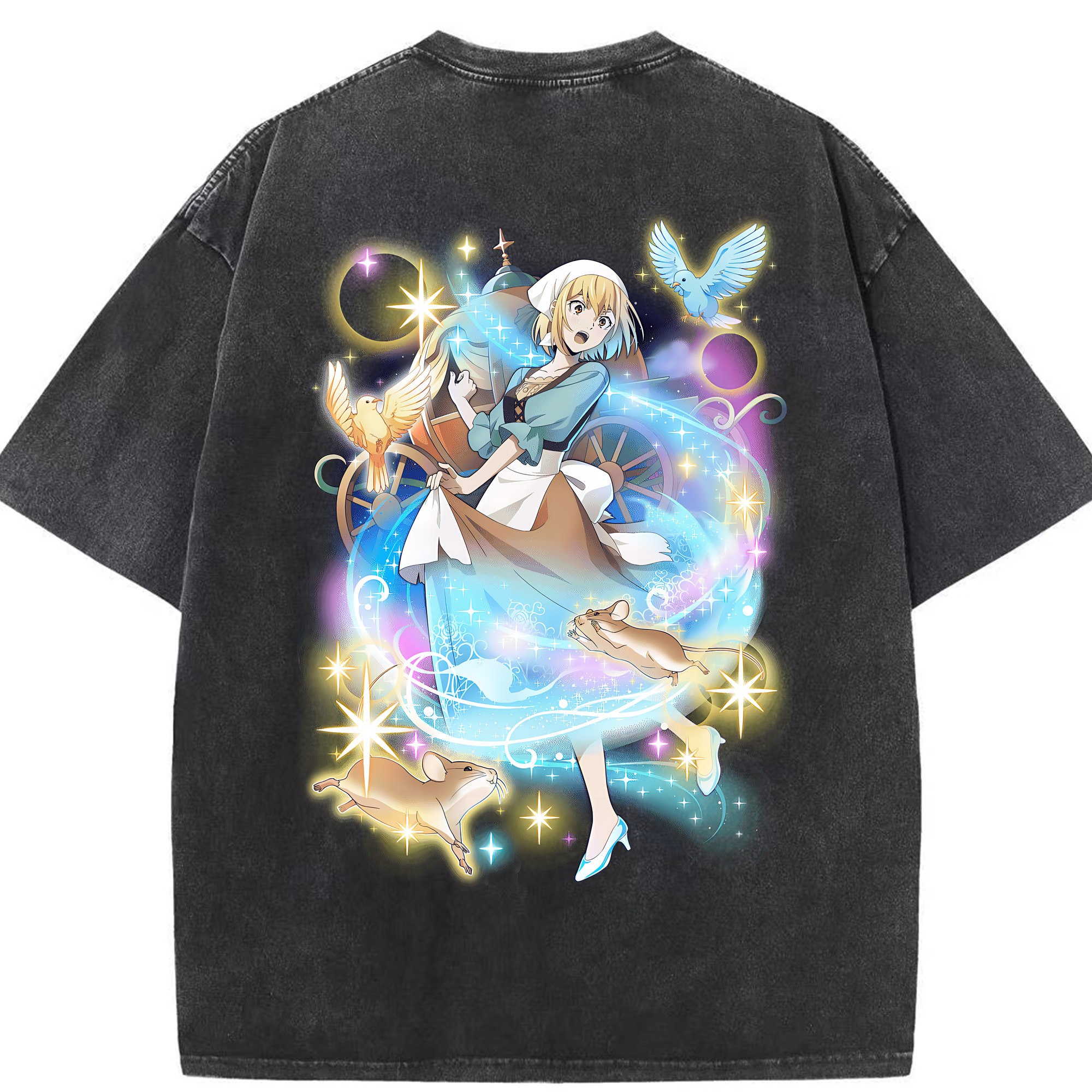 （画像用） 文豪ストレイドッグス Bungo Stray Dogs 綿100% ヴィンテージ風 半袖Tシャツ（背面プリント）