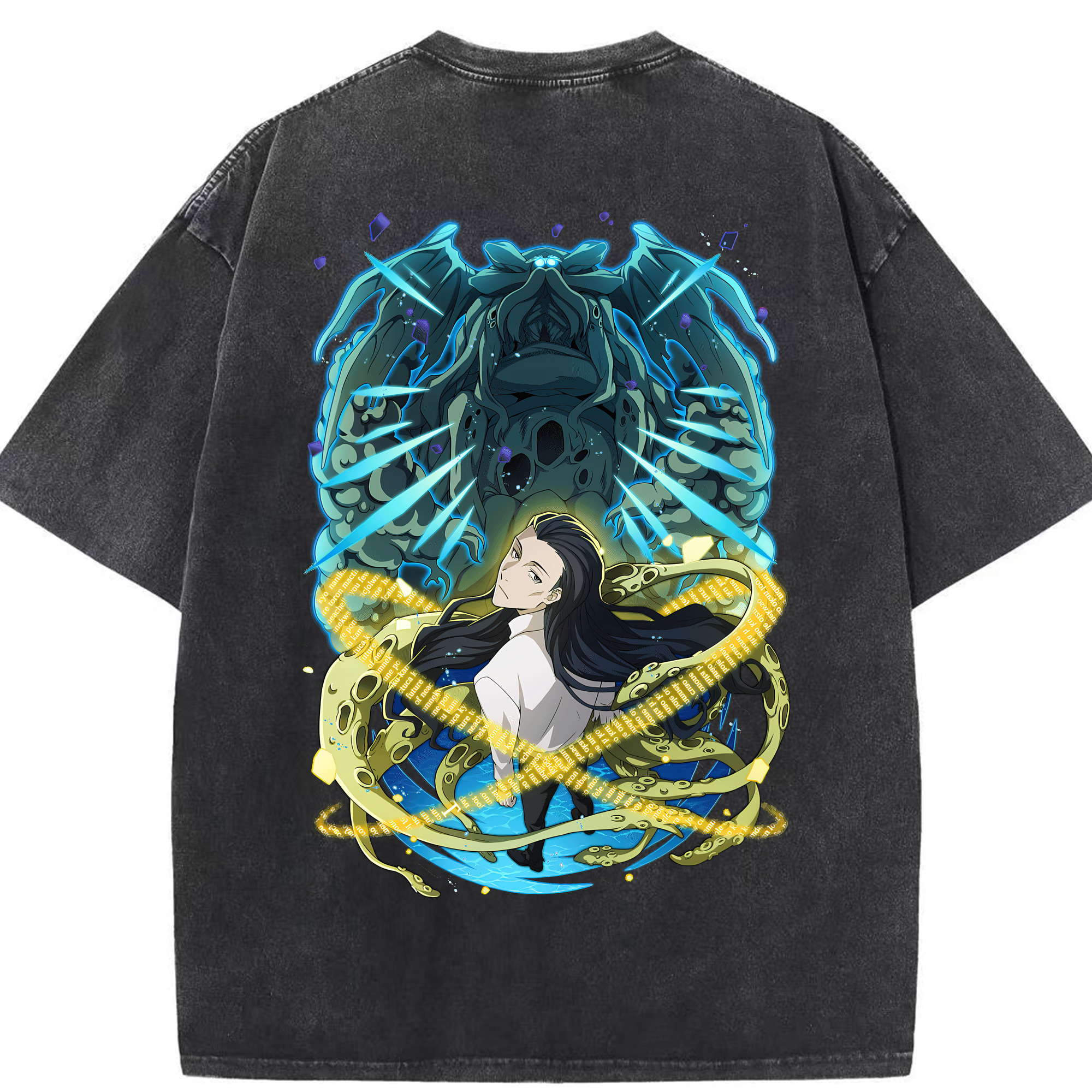 （画像用） 文豪ストレイドッグス Bungo Stray Dogs 綿100% ヴィンテージ風 半袖Tシャツ（背面プリント）