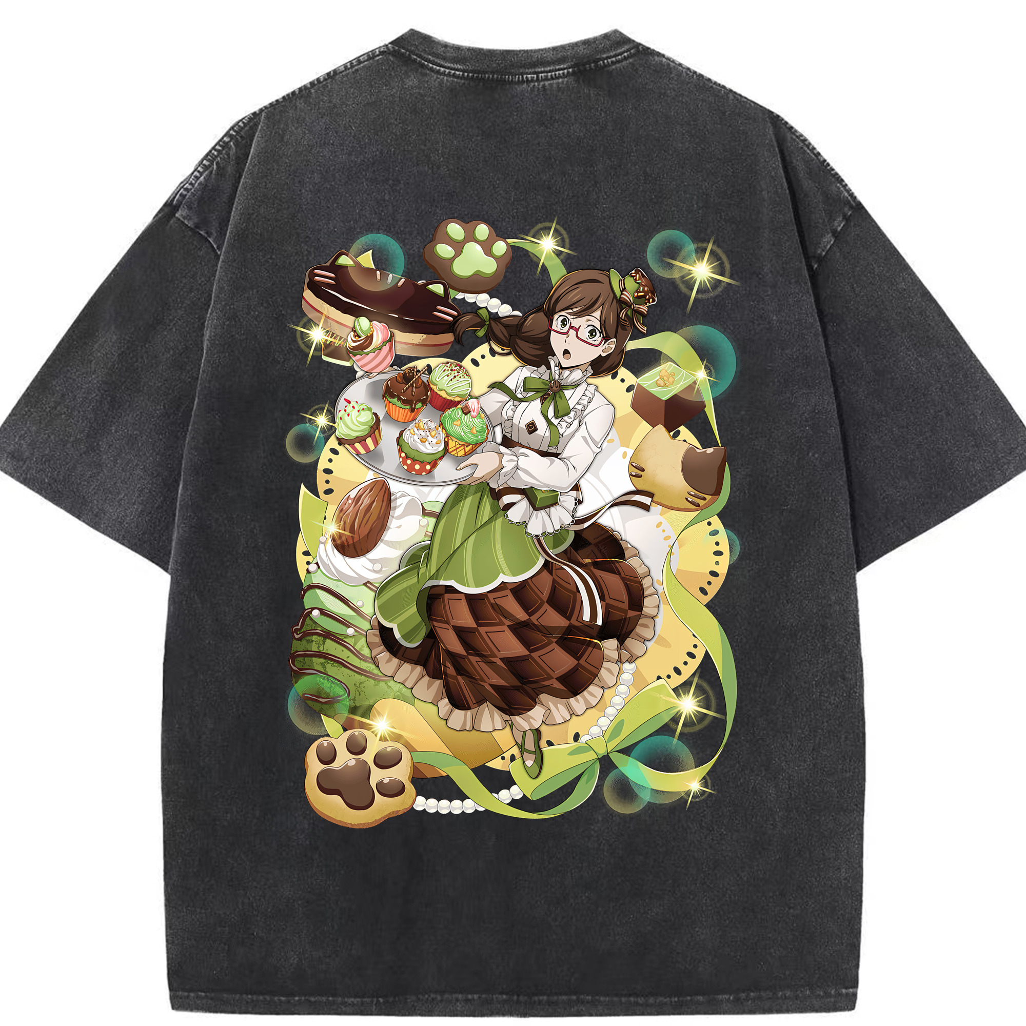 （画像用） 文豪ストレイドッグス Bungo Stray Dogs 綿100% ヴィンテージ風 半袖Tシャツ（背面プリント）