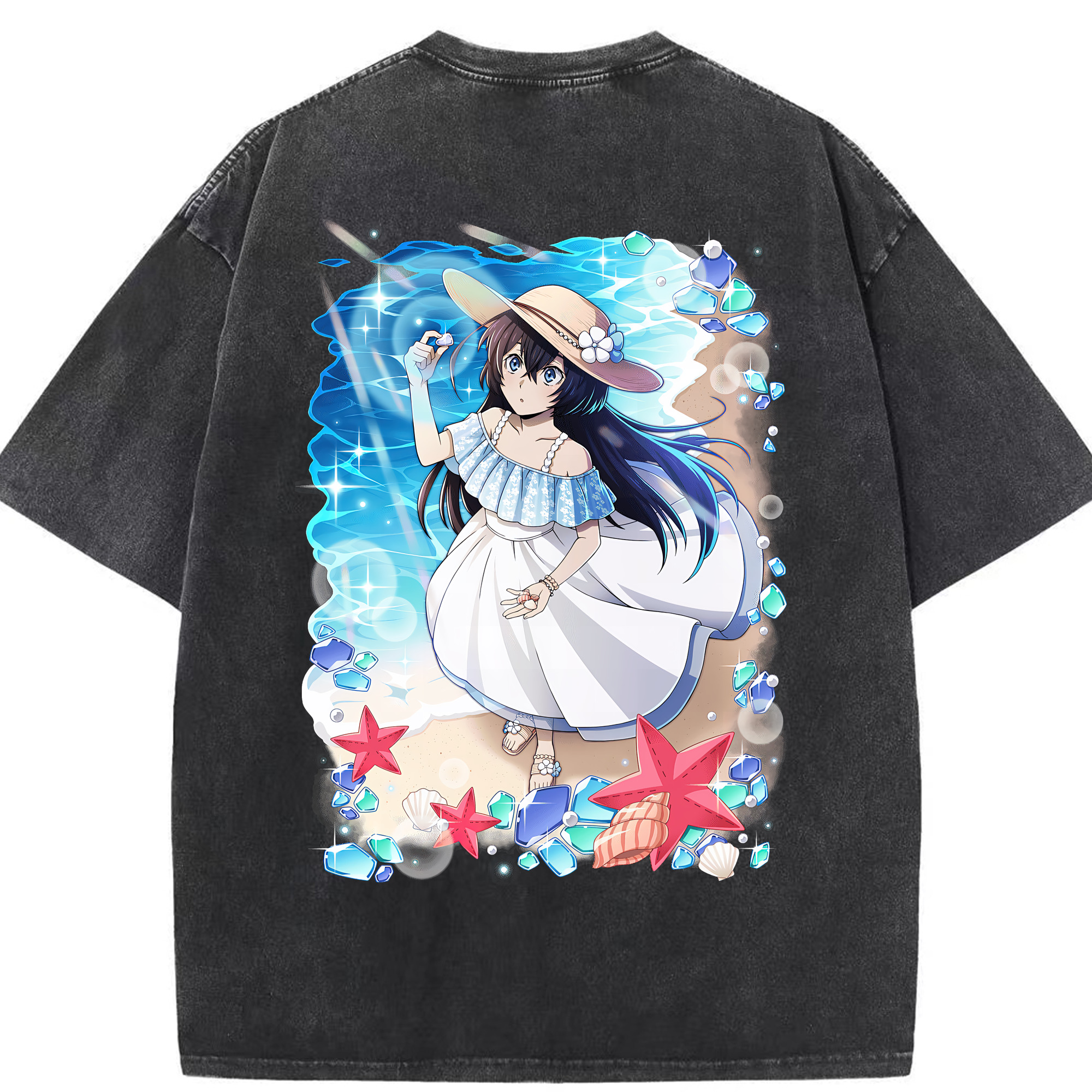 （画像用） 文豪ストレイドッグス Bungo Stray Dogs 綿100% ヴィンテージ風 半袖Tシャツ（背面プリント）