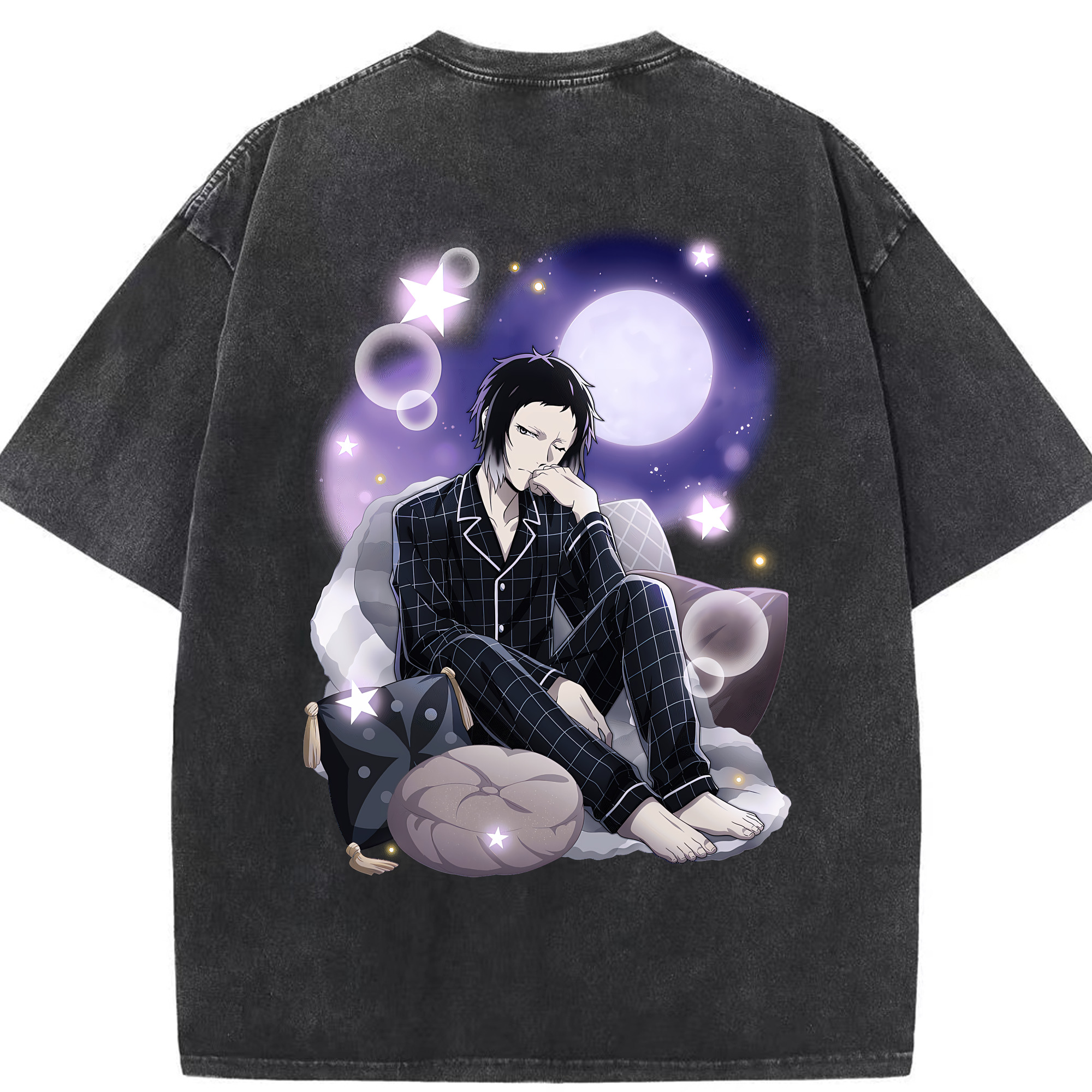 （画像用） 文豪ストレイドッグス Bungo Stray Dogs 綿100% ヴィンテージ風 半袖Tシャツ（背面プリント）