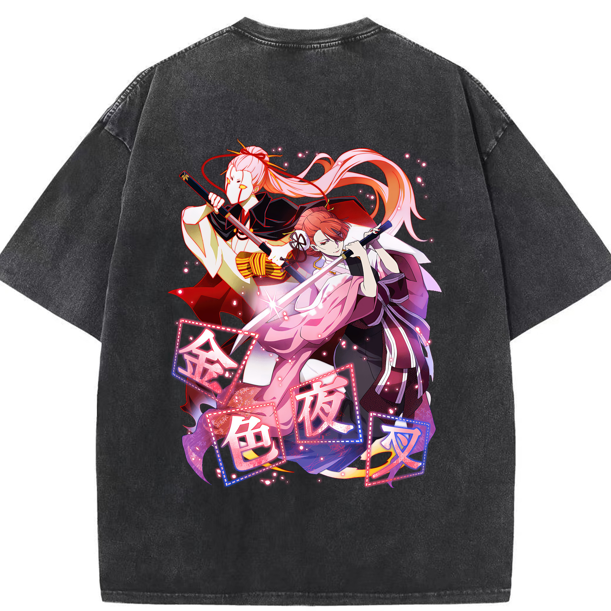 （画像用） 文豪ストレイドッグス Bungo Stray Dogs 綿100% ヴィンテージ風 半袖Tシャツ（背面プリント）