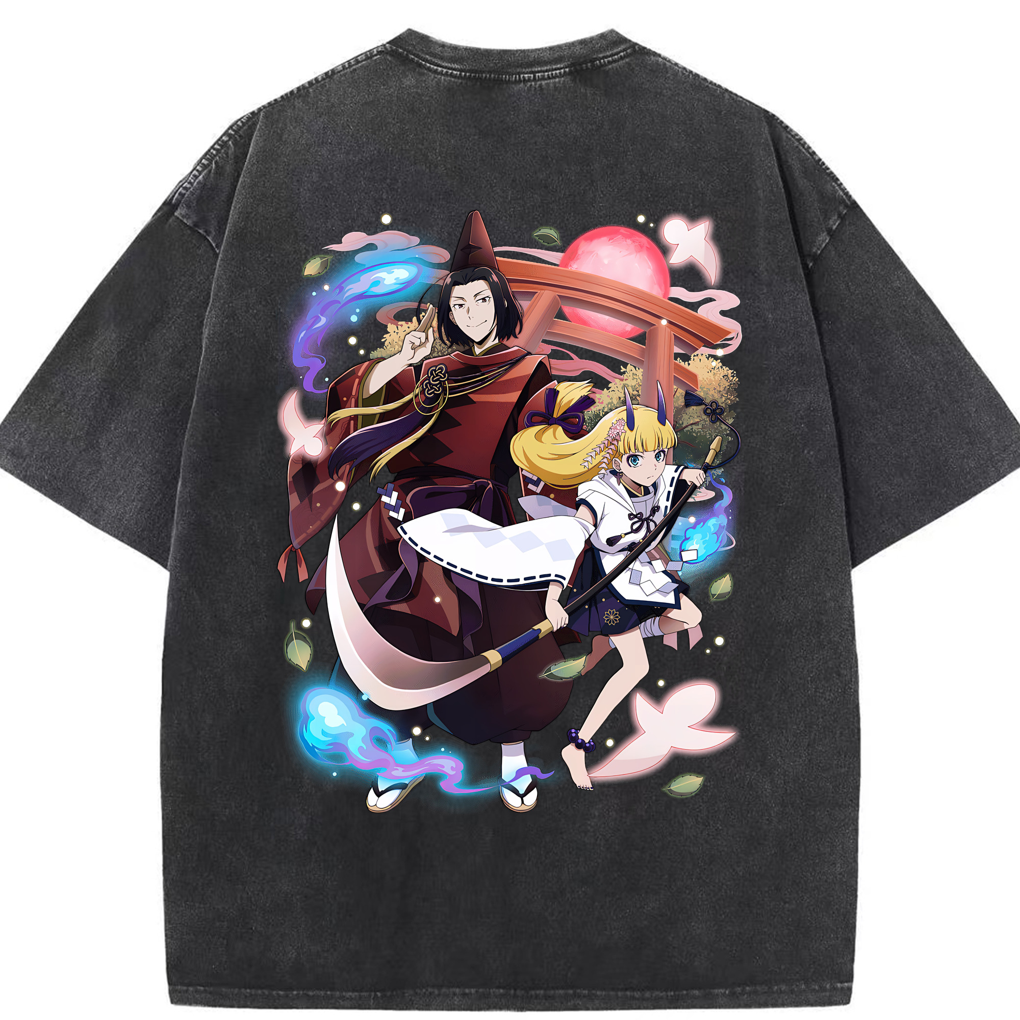 （画像用） 文豪ストレイドッグス Bungo Stray Dogs 綿100% ヴィンテージ風 半袖Tシャツ（背面プリント）
