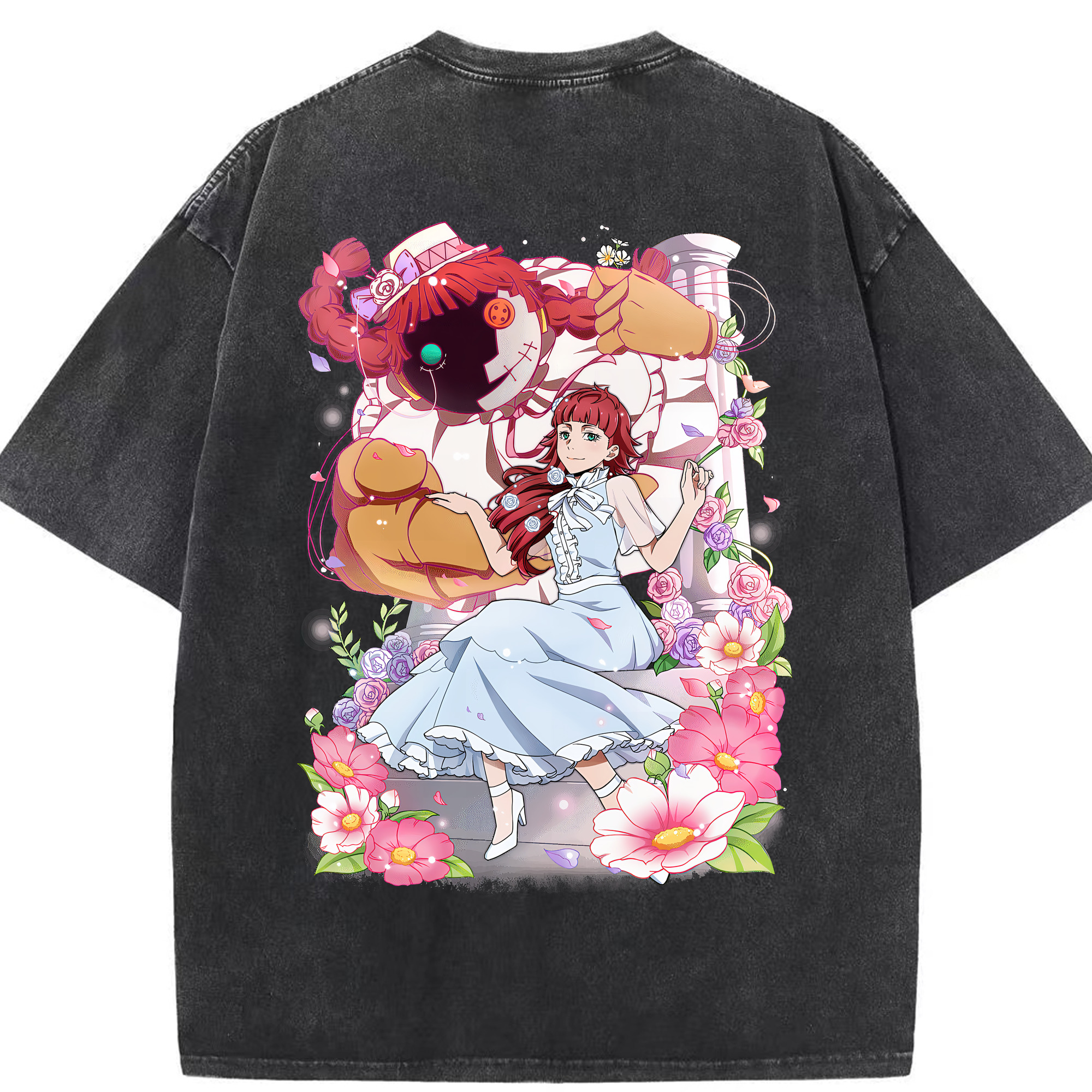 （画像用） 文豪ストレイドッグス Bungo Stray Dogs 綿100% ヴィンテージ風 半袖Tシャツ（背面プリント）
