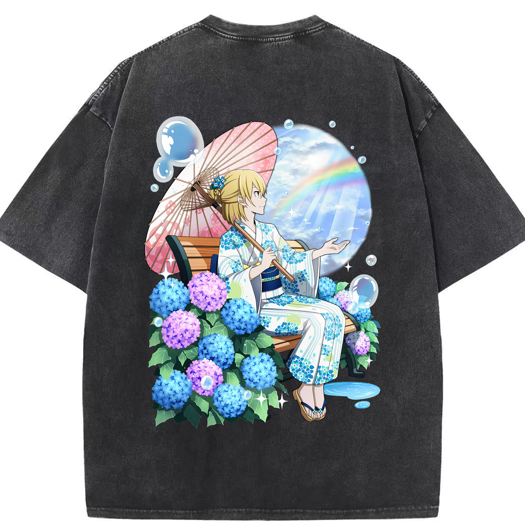 （画像用） 文豪ストレイドッグス Bungo Stray Dogs 綿100% ヴィンテージ風 半袖Tシャツ（背面プリント）