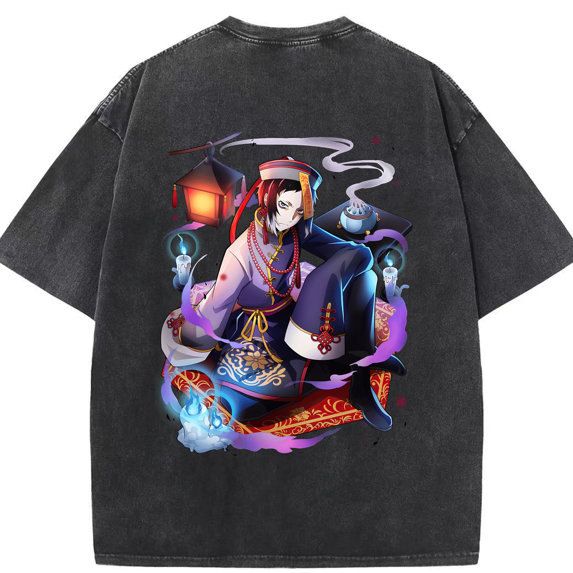 （画像用） 文豪ストレイドッグス Bungo Stray Dogs 綿100% ヴィンテージ風 半袖Tシャツ（背面プリント）