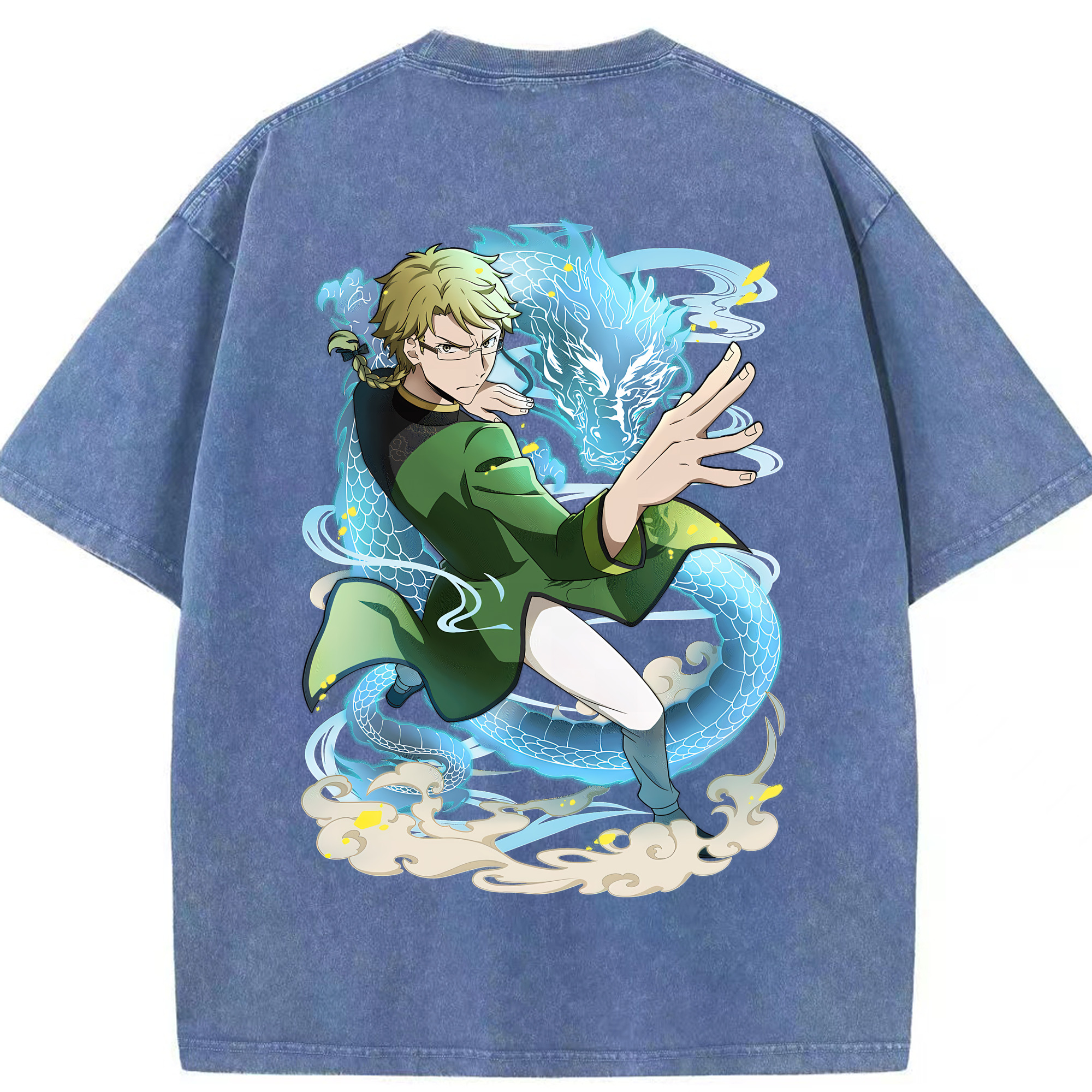 （画像用） 文豪ストレイドッグス Bungo Stray Dogs 綿100% ヴィンテージ風 半袖Tシャツ（背面プリント）