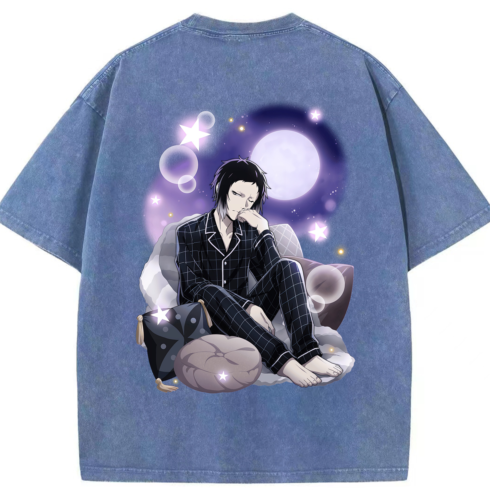 （画像用） 文豪ストレイドッグス Bungo Stray Dogs 綿100% ヴィンテージ風 半袖Tシャツ（背面プリント）