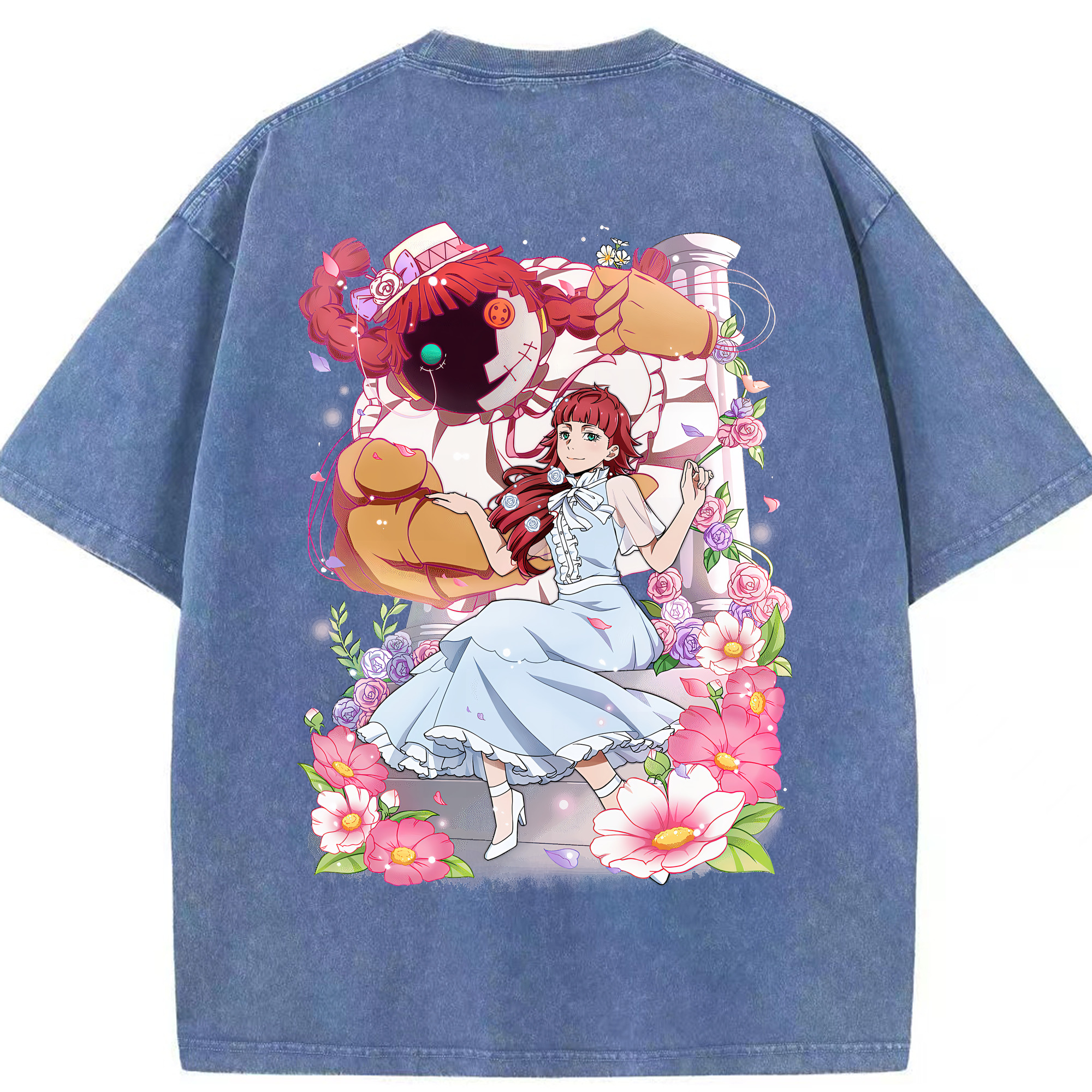 （画像用） 文豪ストレイドッグス Bungo Stray Dogs 綿100% ヴィンテージ風 半袖Tシャツ（背面プリント）