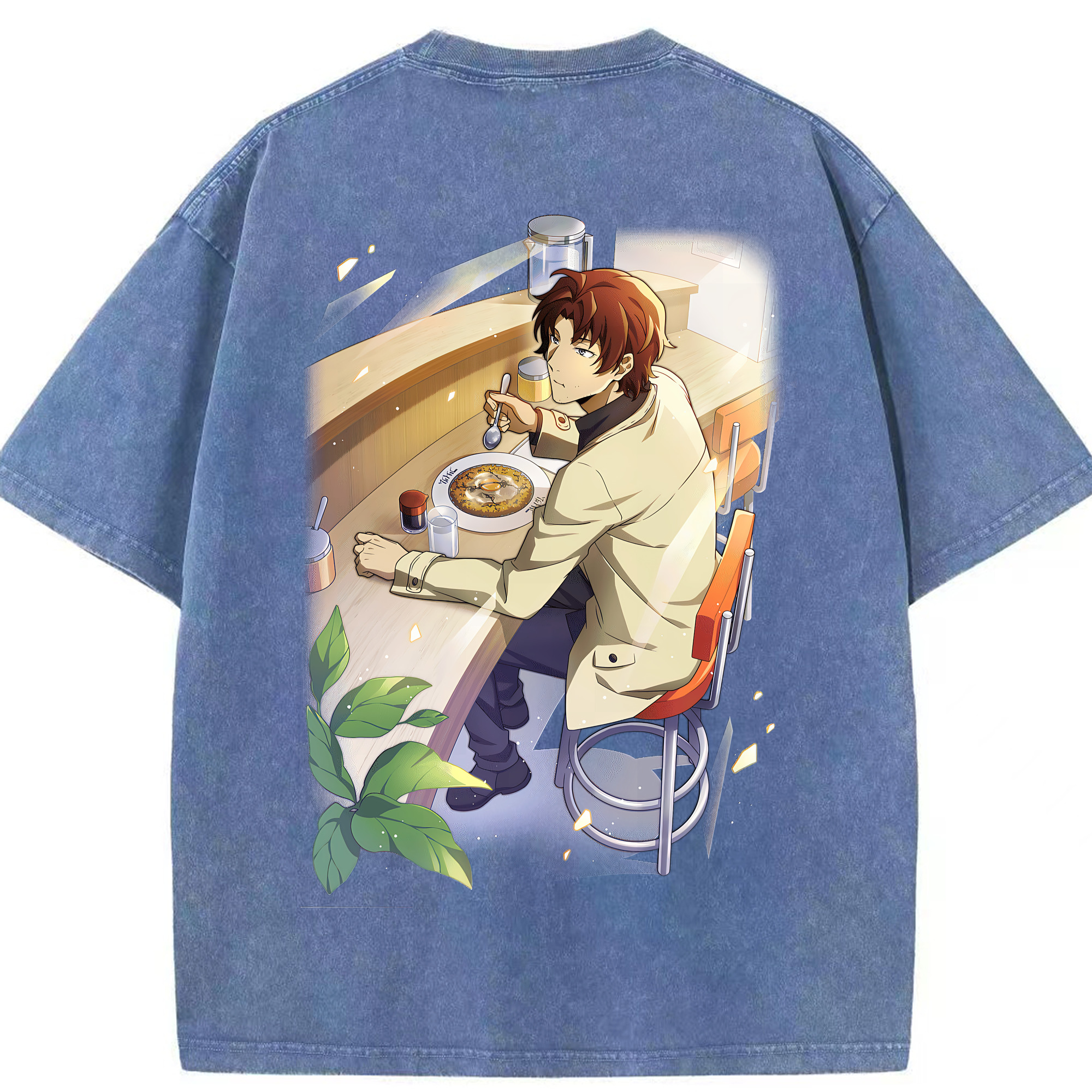 （画像用） 文豪ストレイドッグス Bungo Stray Dogs 綿100% ヴィンテージ風 半袖Tシャツ（背面プリント）