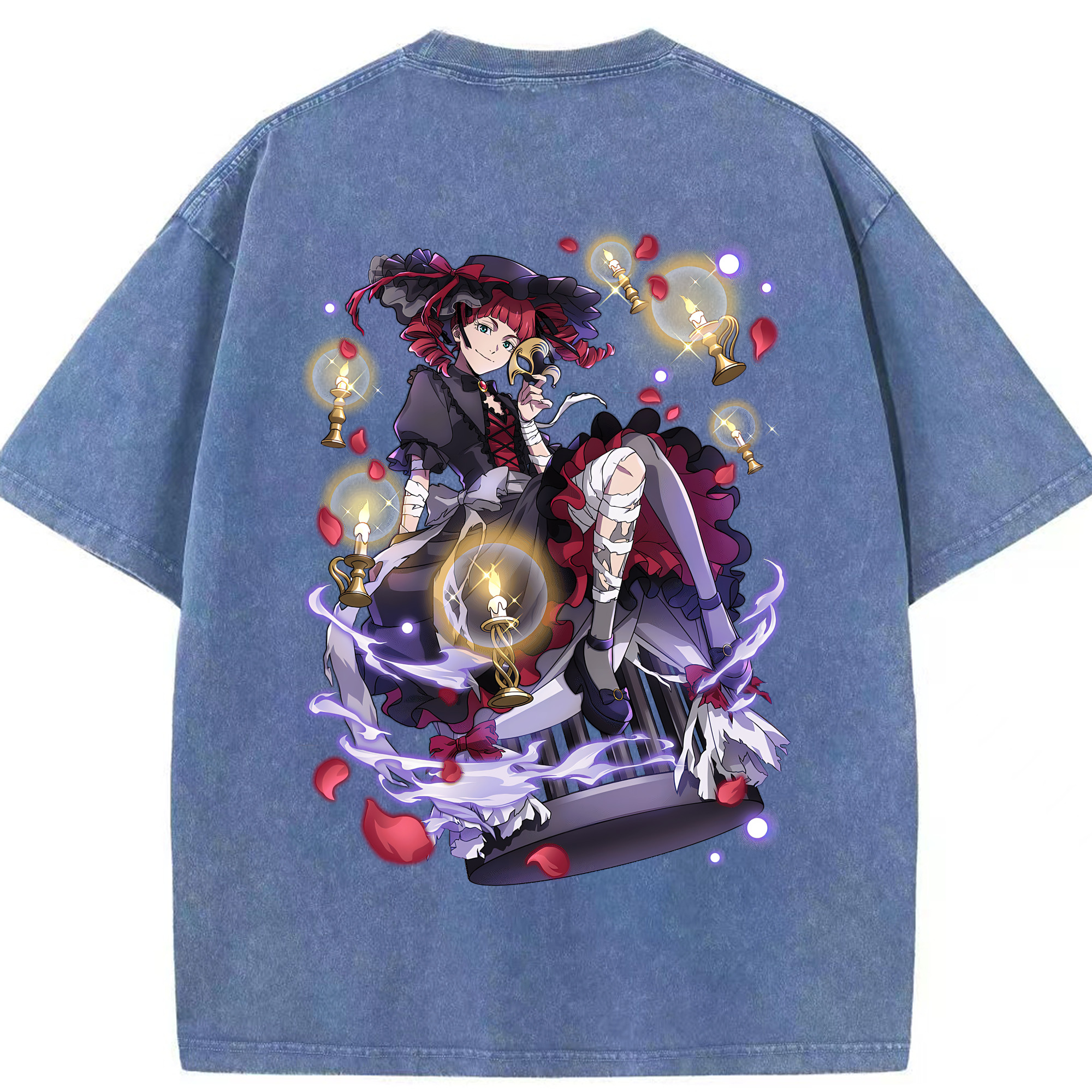 （画像用） 文豪ストレイドッグス Bungo Stray Dogs 綿100% ヴィンテージ風 半袖Tシャツ（背面プリント）
