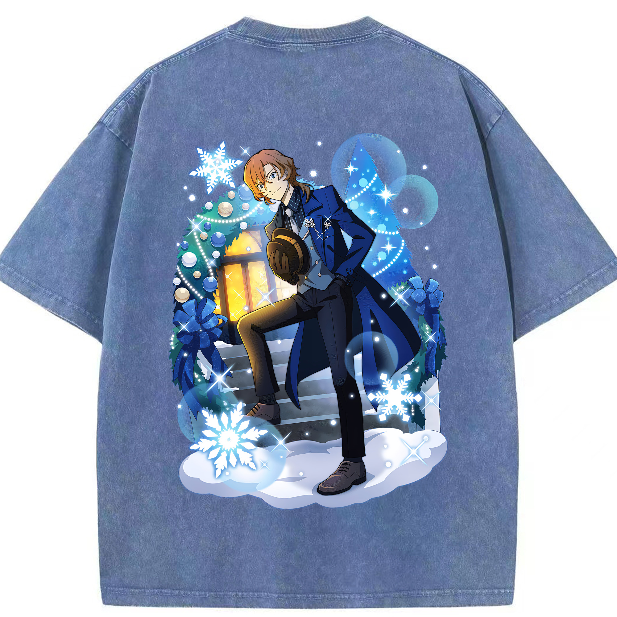 （画像用） 文豪ストレイドッグス Bungo Stray Dogs 綿100% ヴィンテージ風 半袖Tシャツ（背面プリント）