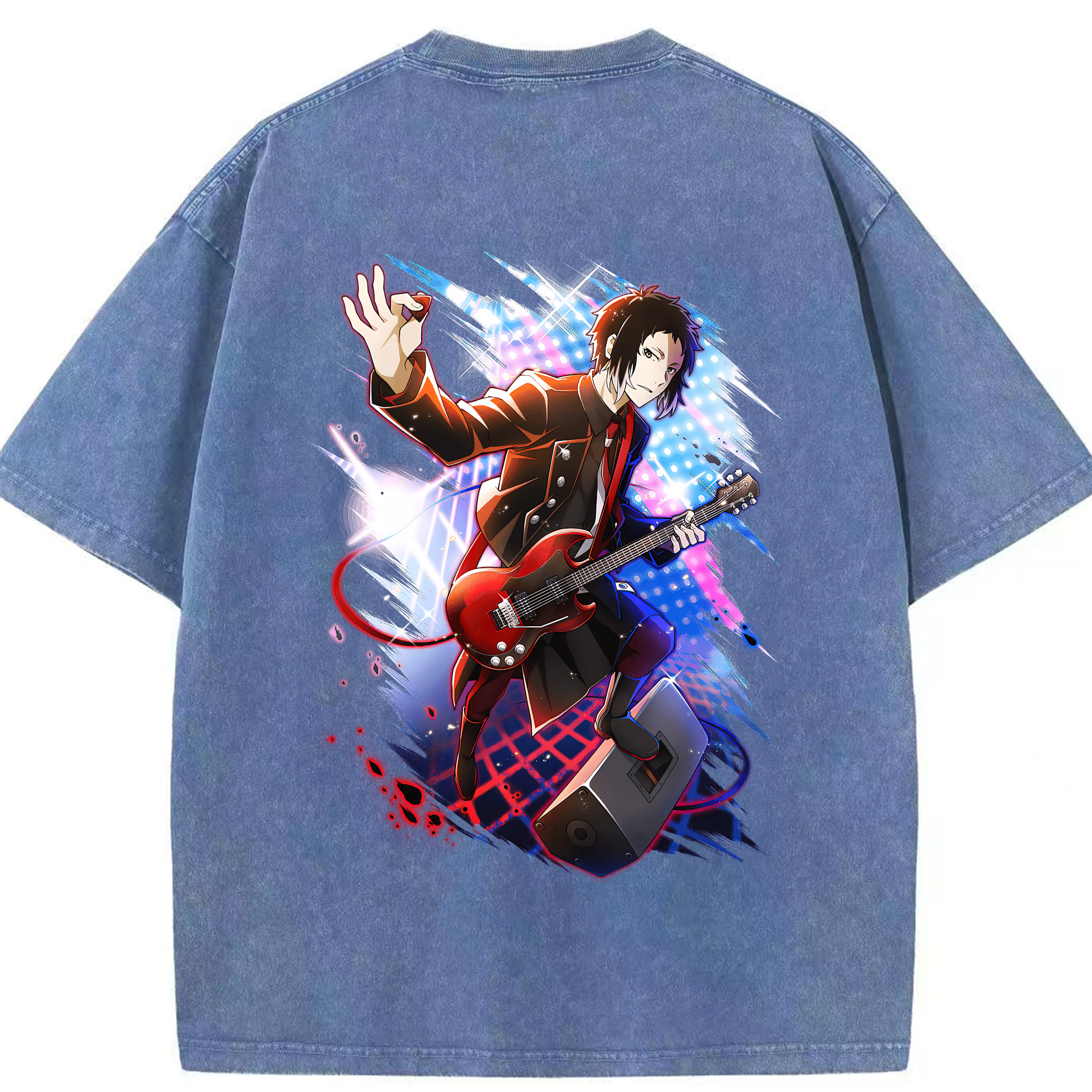 （画像用） 文豪ストレイドッグス Bungo Stray Dogs 綿100% ヴィンテージ風 半袖Tシャツ（背面プリント）