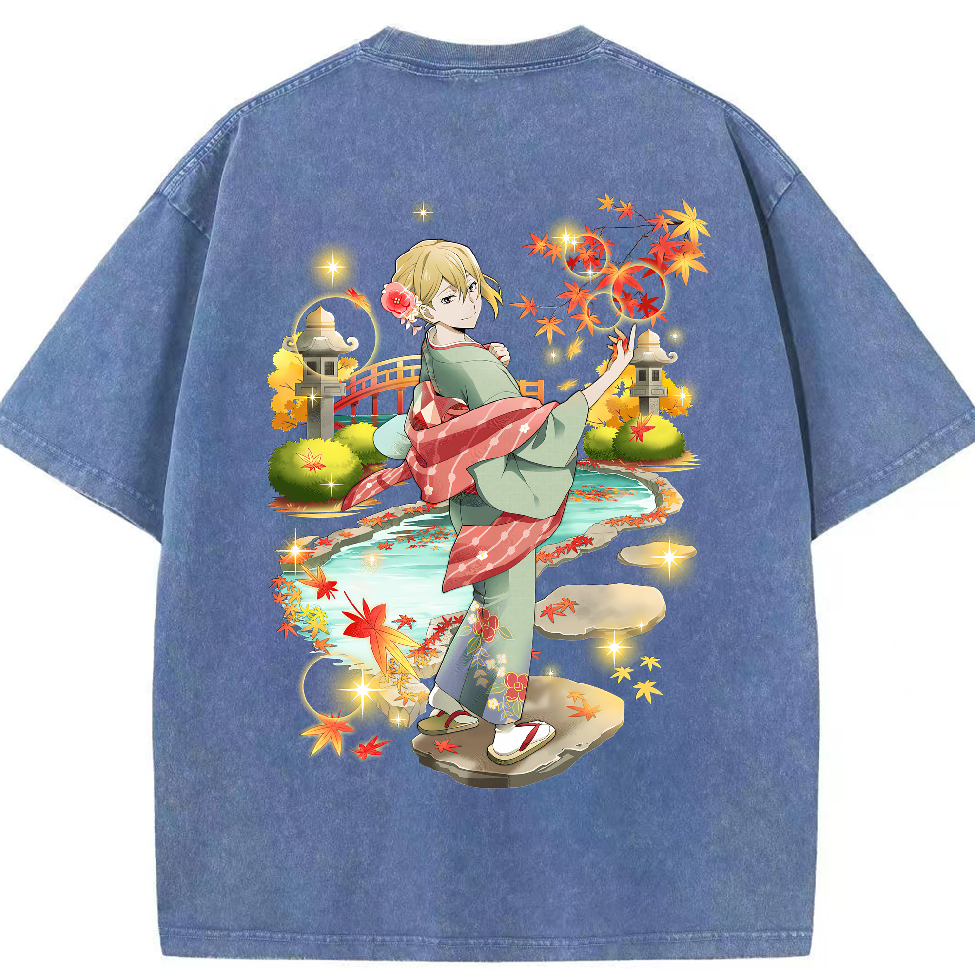 （画像用） 文豪ストレイドッグス Bungo Stray Dogs 綿100% ヴィンテージ風 半袖Tシャツ（背面プリント）
