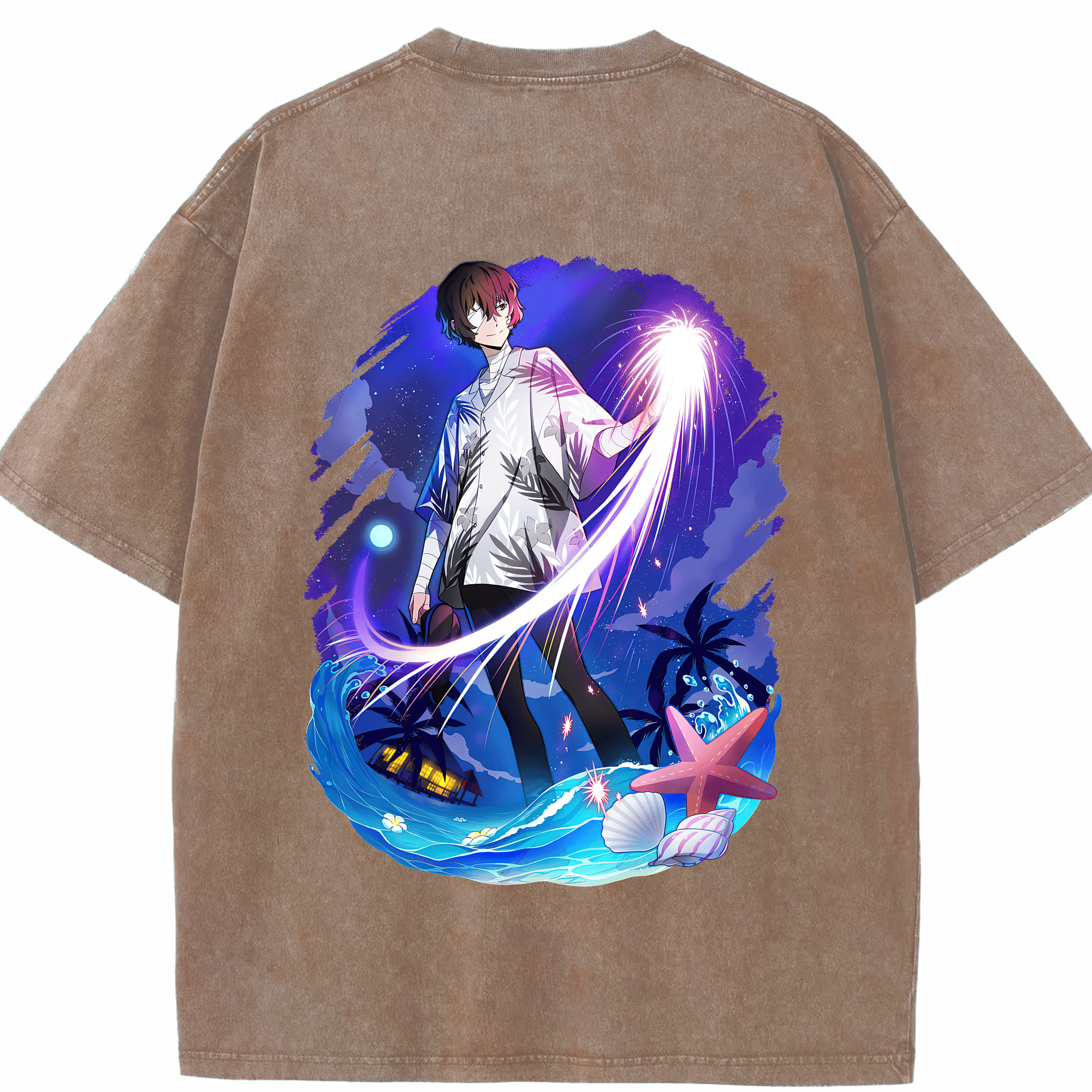 （画像用） 文豪ストレイドッグス Bungo Stray Dogs 綿100% ヴィンテージ風 半袖Tシャツ（背面プリント）
