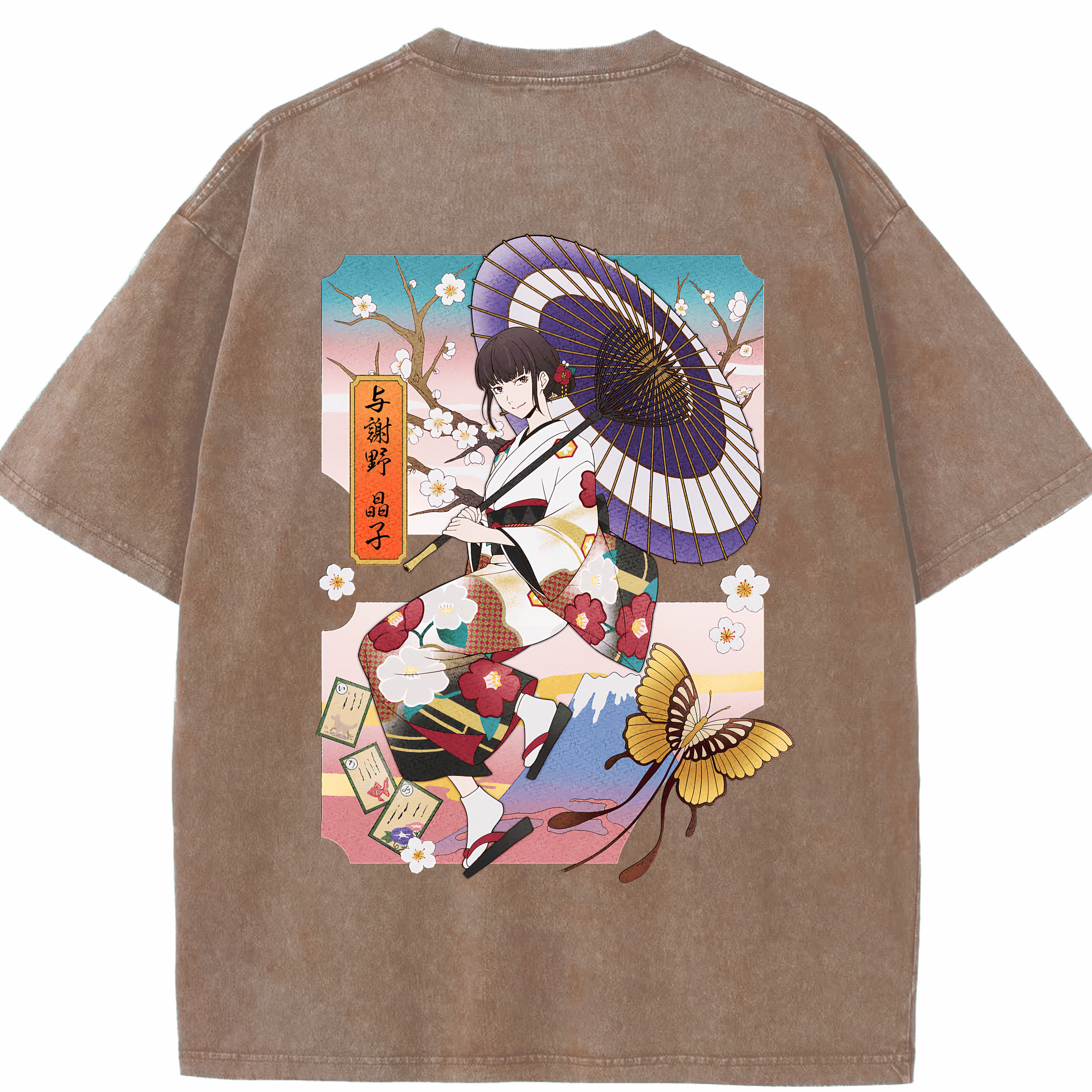 （画像用） 文豪ストレイドッグス Bungo Stray Dogs 綿100% ヴィンテージ風 半袖Tシャツ（背面プリント）