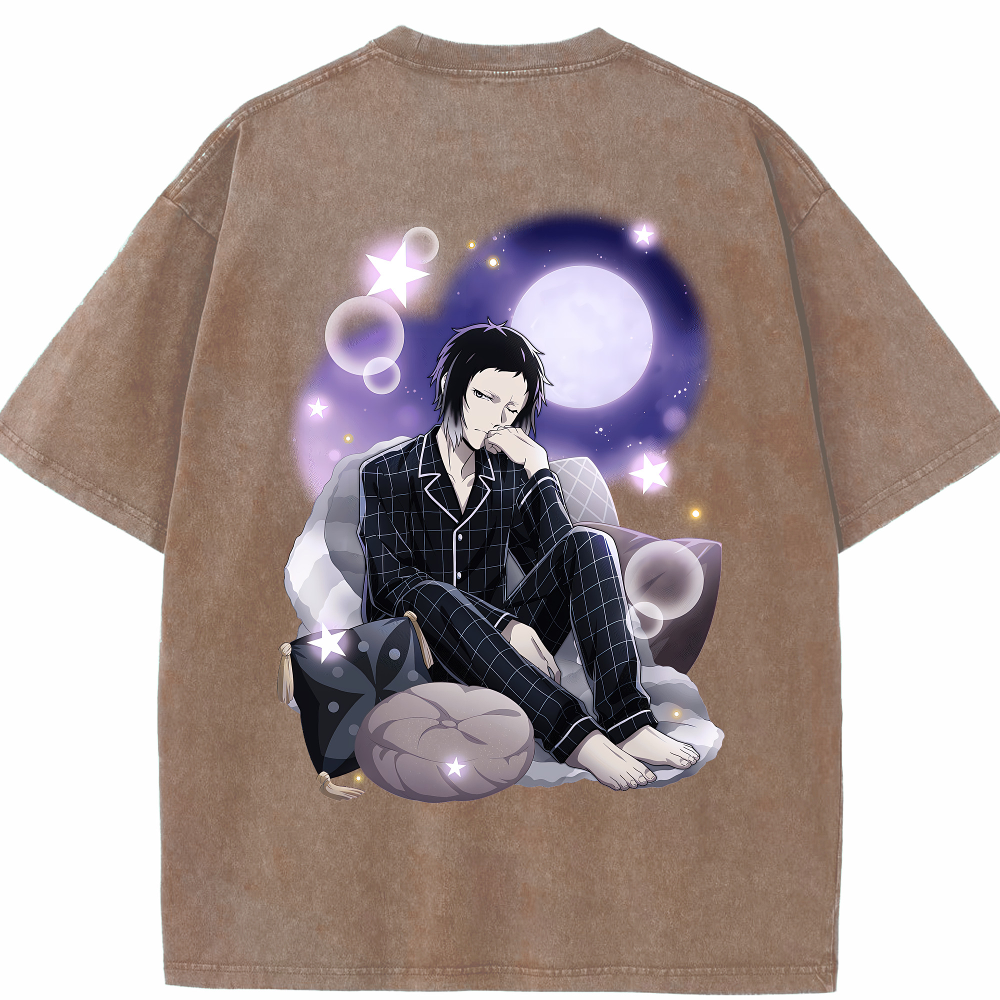 （画像用） 文豪ストレイドッグス Bungo Stray Dogs 綿100% ヴィンテージ風 半袖Tシャツ（背面プリント）