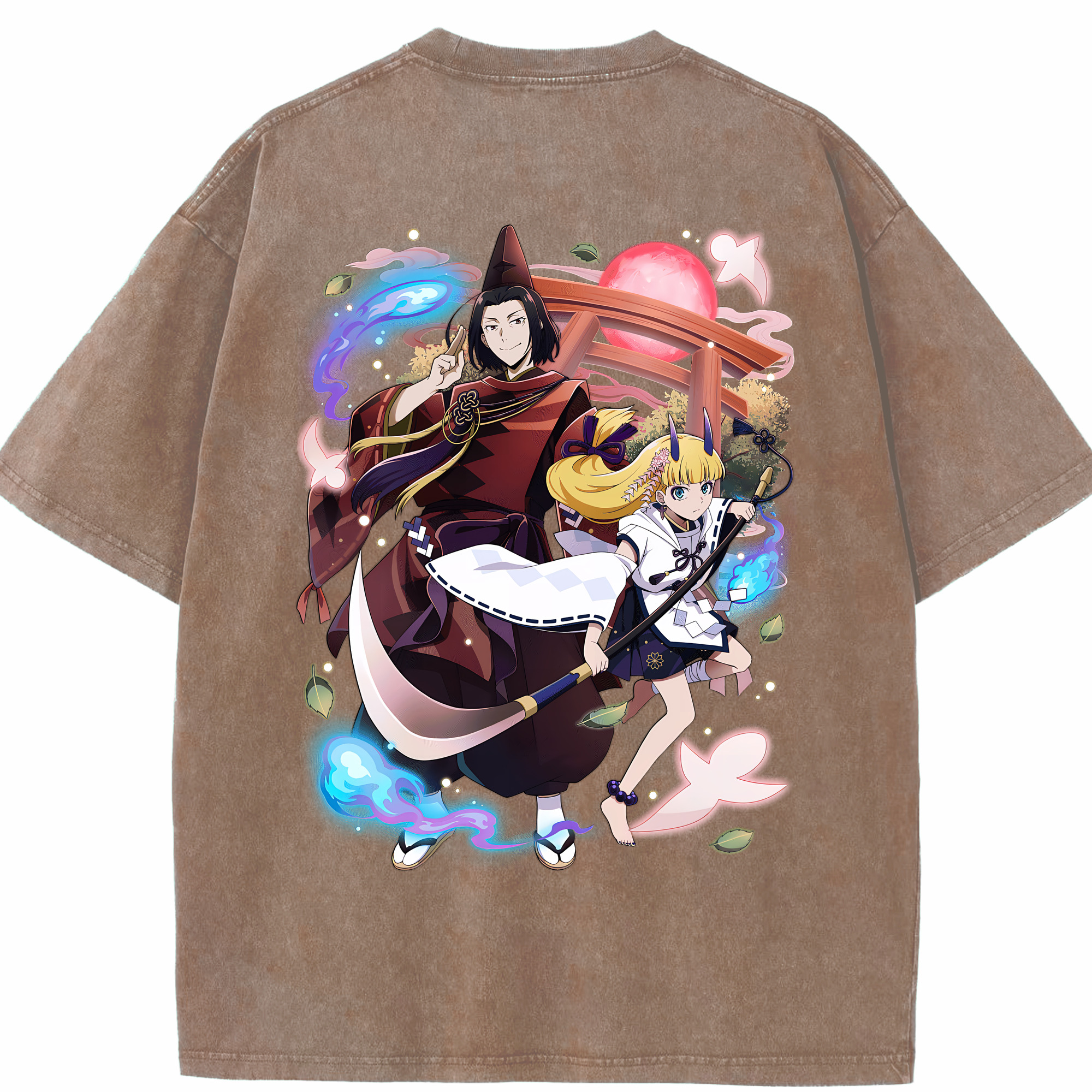 （画像用） 文豪ストレイドッグス Bungo Stray Dogs 綿100% ヴィンテージ風 半袖Tシャツ（背面プリント）