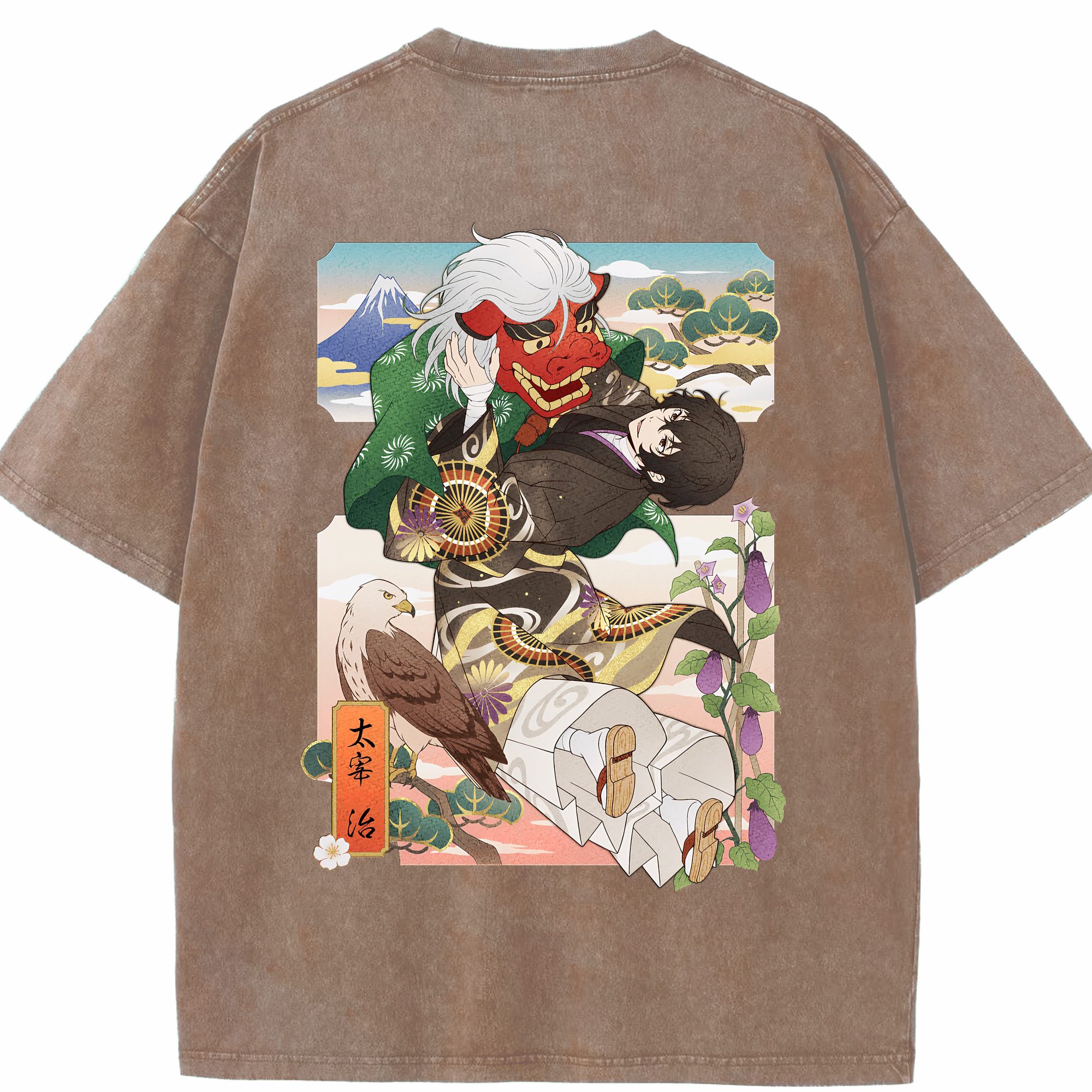 （画像用） 文豪ストレイドッグス Bungo Stray Dogs 綿100% ヴィンテージ風 半袖Tシャツ（背面プリント）