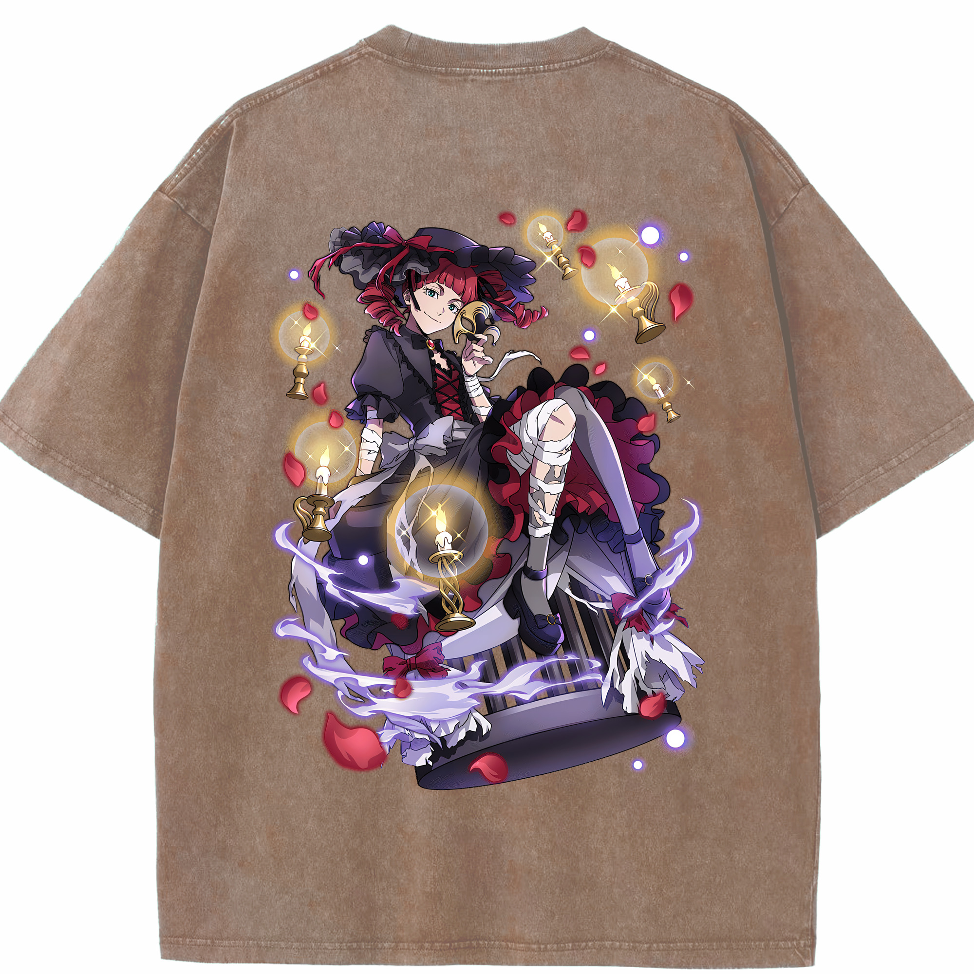 （画像用） 文豪ストレイドッグス Bungo Stray Dogs 綿100% ヴィンテージ風 半袖Tシャツ（背面プリント）